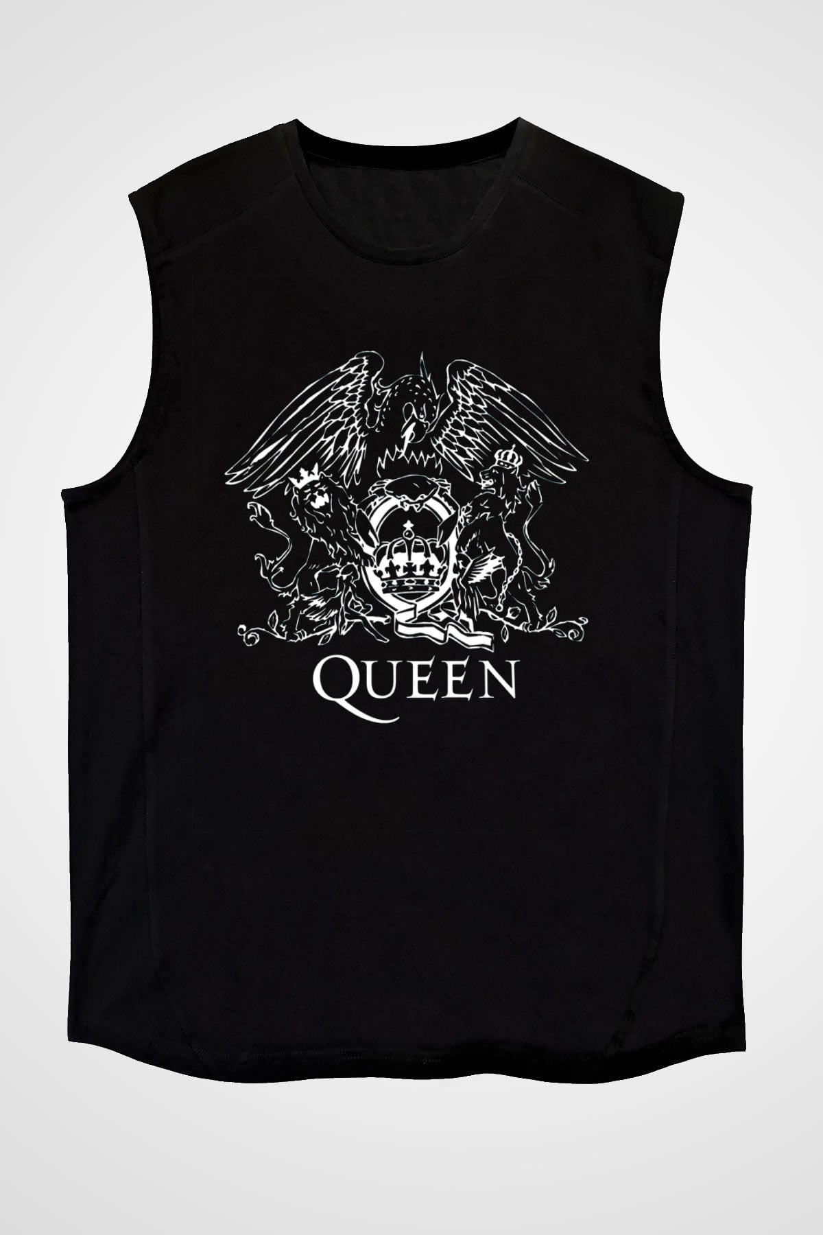 Queen Siyah Unisex Kolsuz Tişört