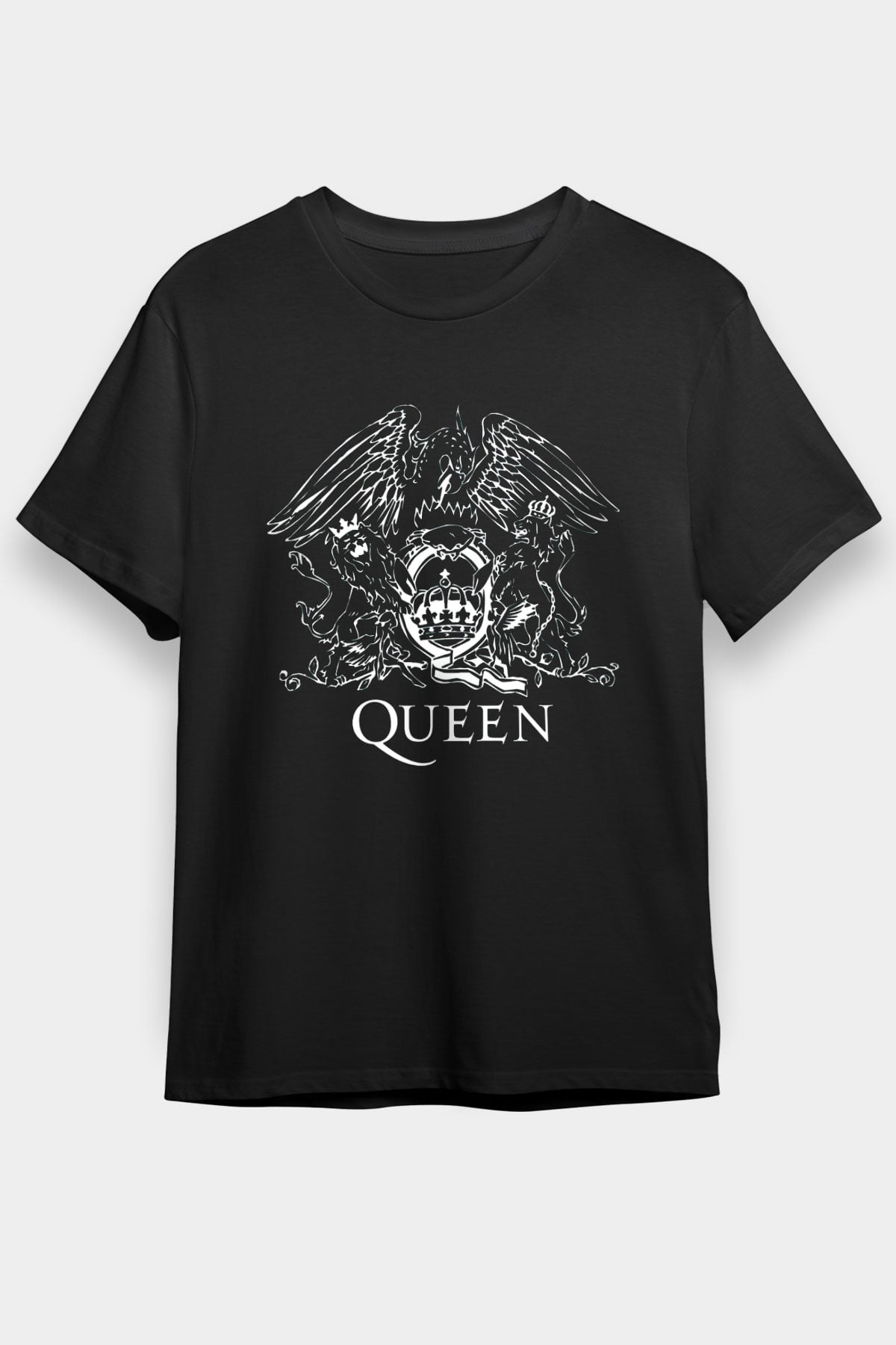 Queen Siyah Unisex Tişört T-Shirt - TişörtFabrikası
