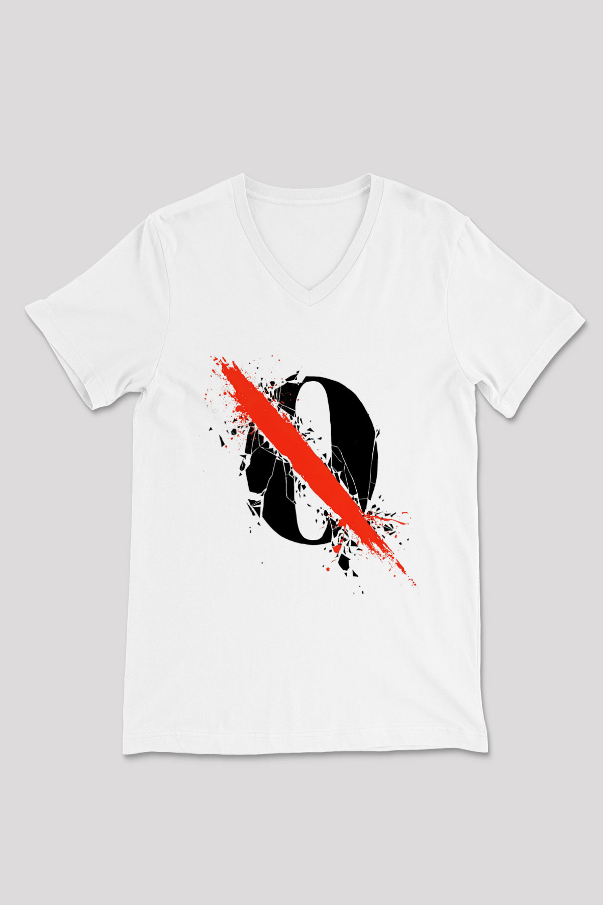 Queens of the Stone Age Beyaz Unisex V Yaka Tişört T-Shirt