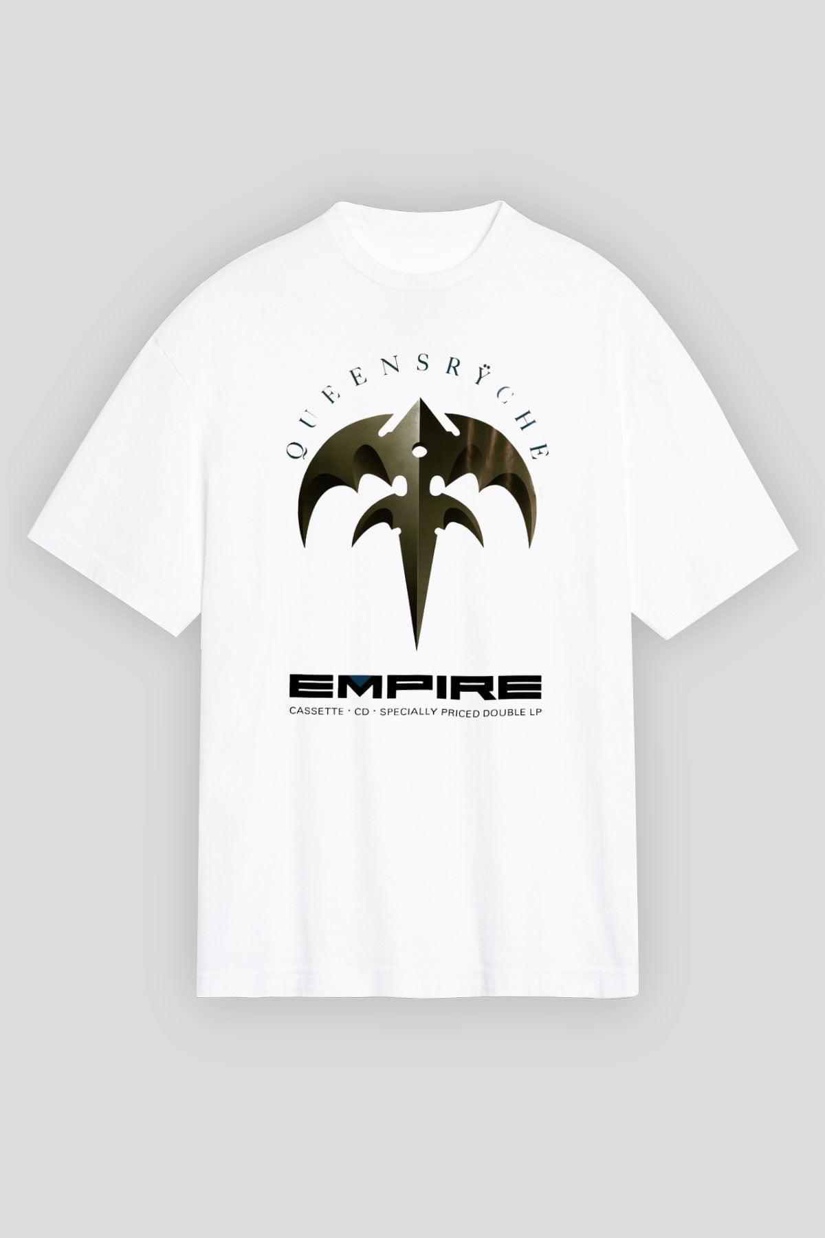 Queensryche Beyaz Unisex Oversize Tişört T-Shirt