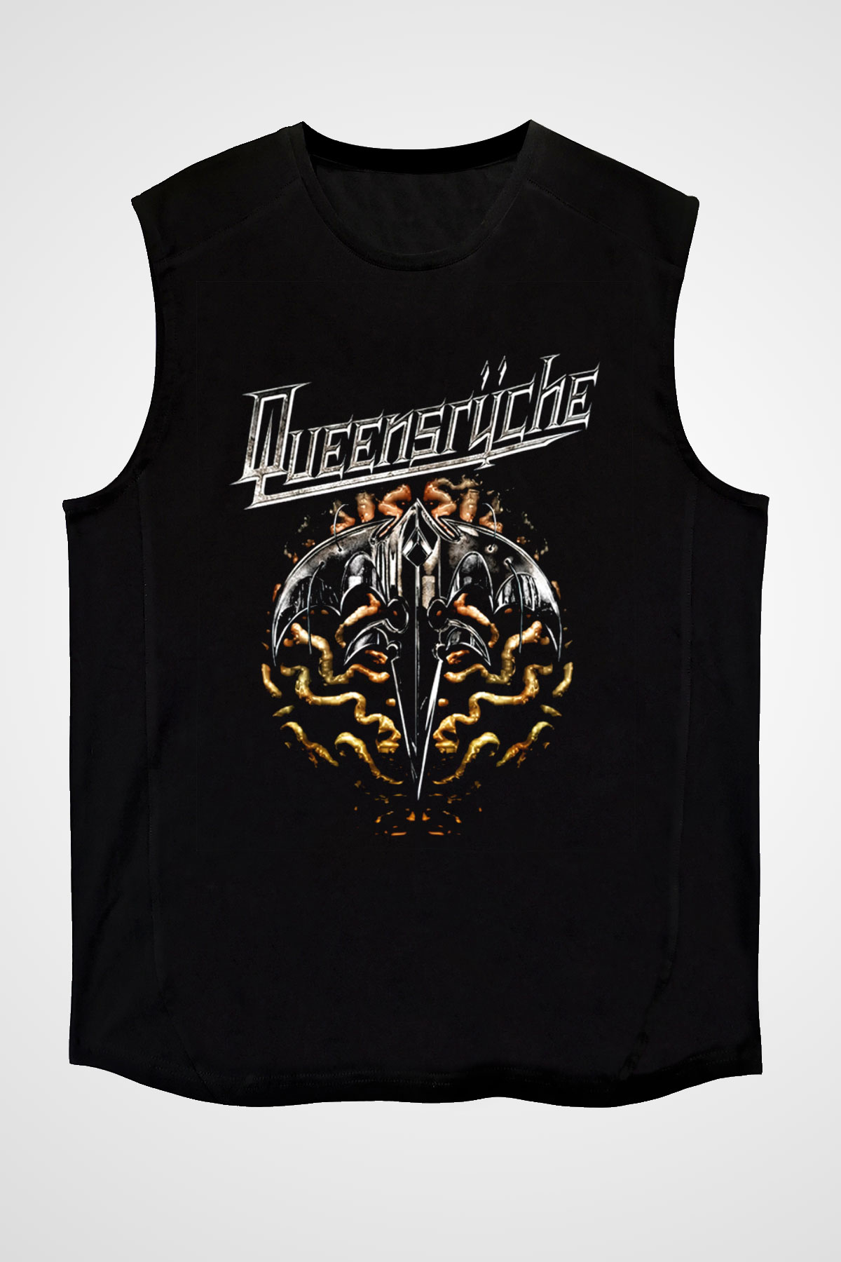Queensryche Siyah Unisex Kolsuz Tişört