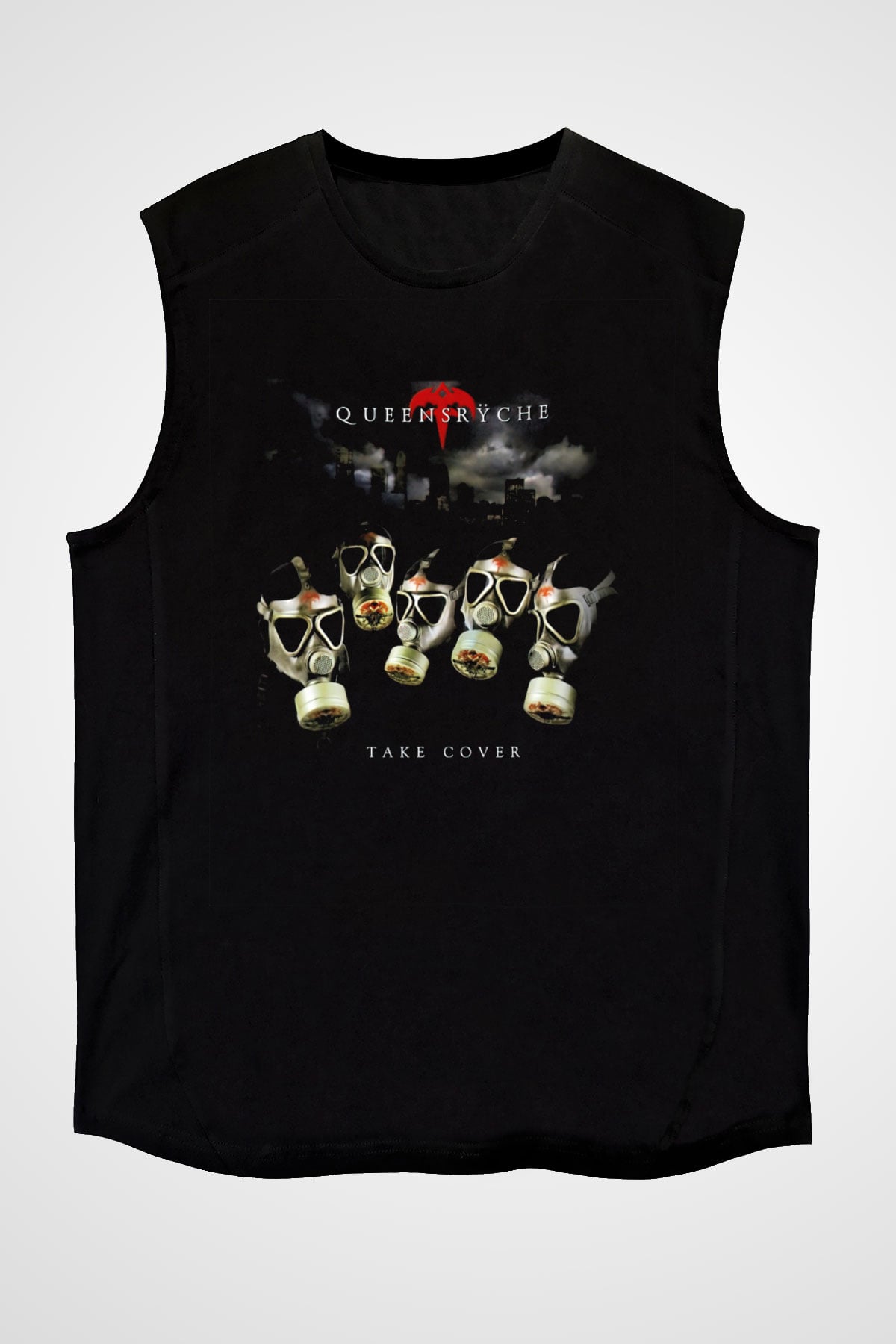 Queensryche Siyah Unisex Kolsuz Tişört