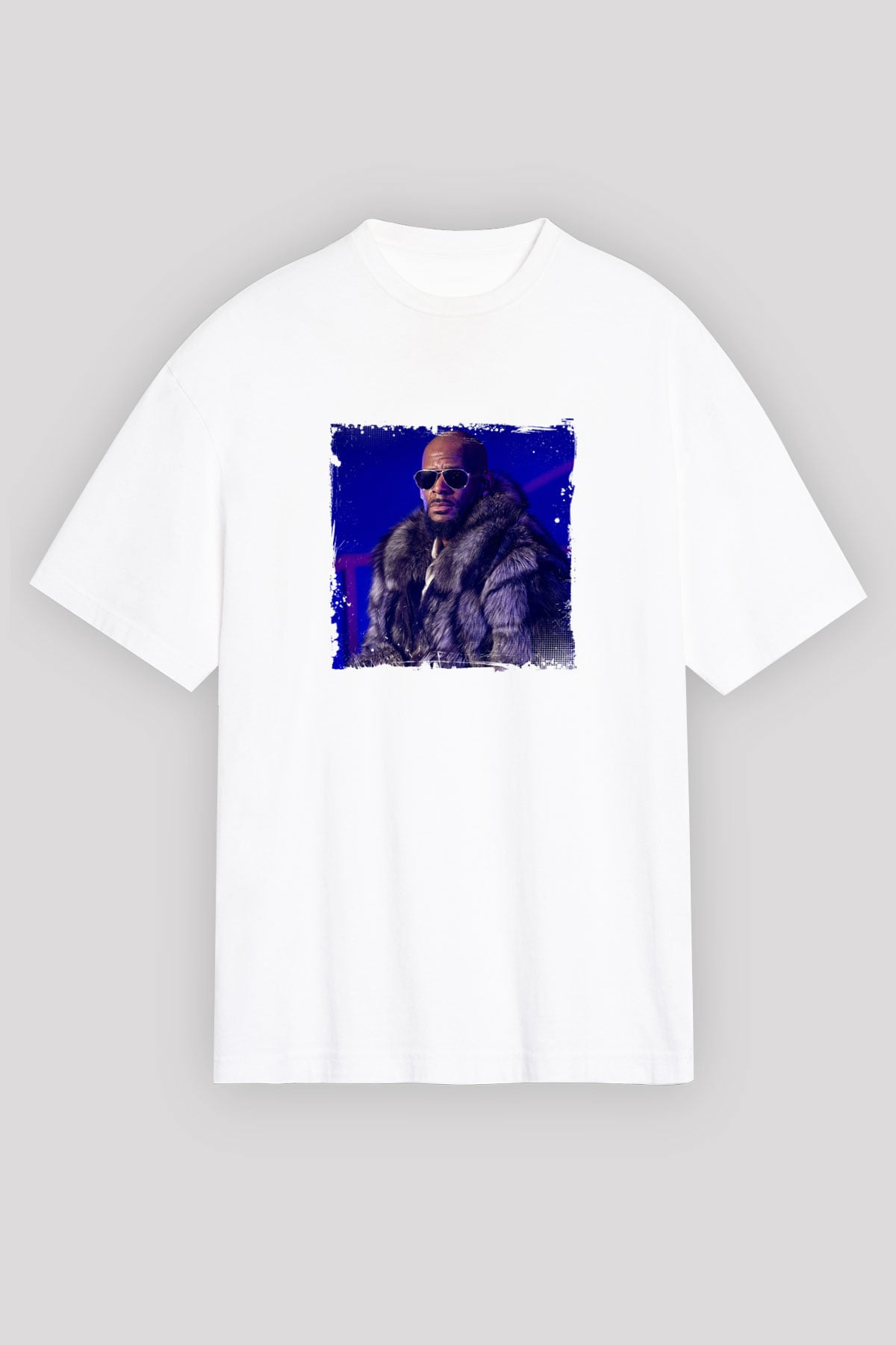 R. Kelly Baskılı Unisex Beyaz Tişört