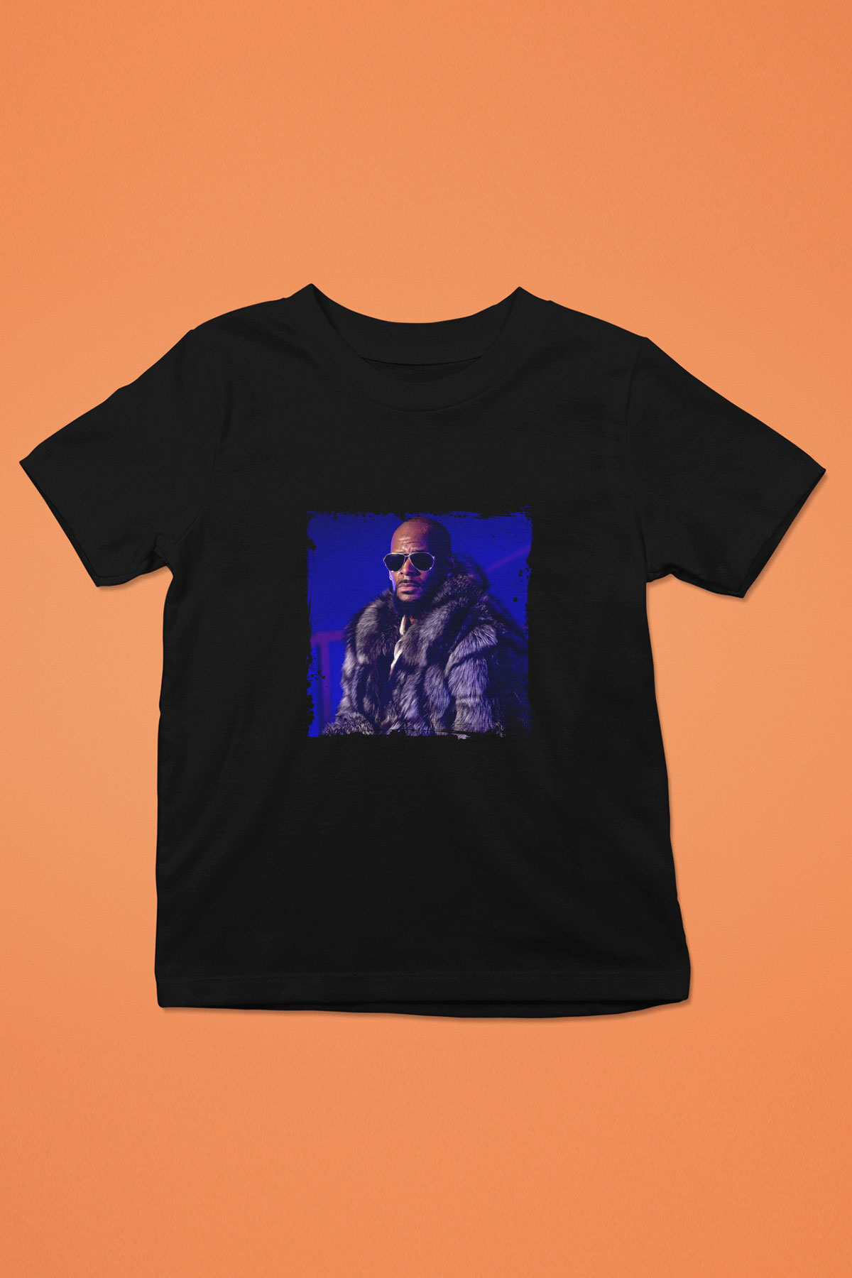 R. Kelly Baskılı Unisex Siyah Çocuk Tişört