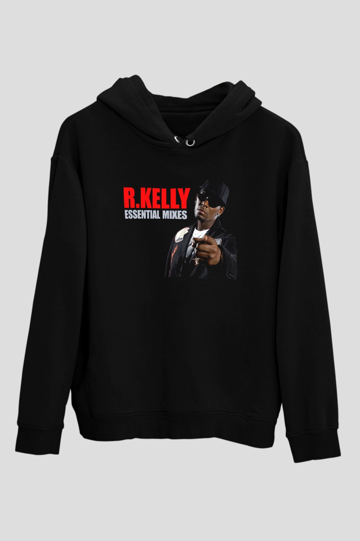 R.Kelly Siyah Unisex Kapüşonlu Sweatshirt