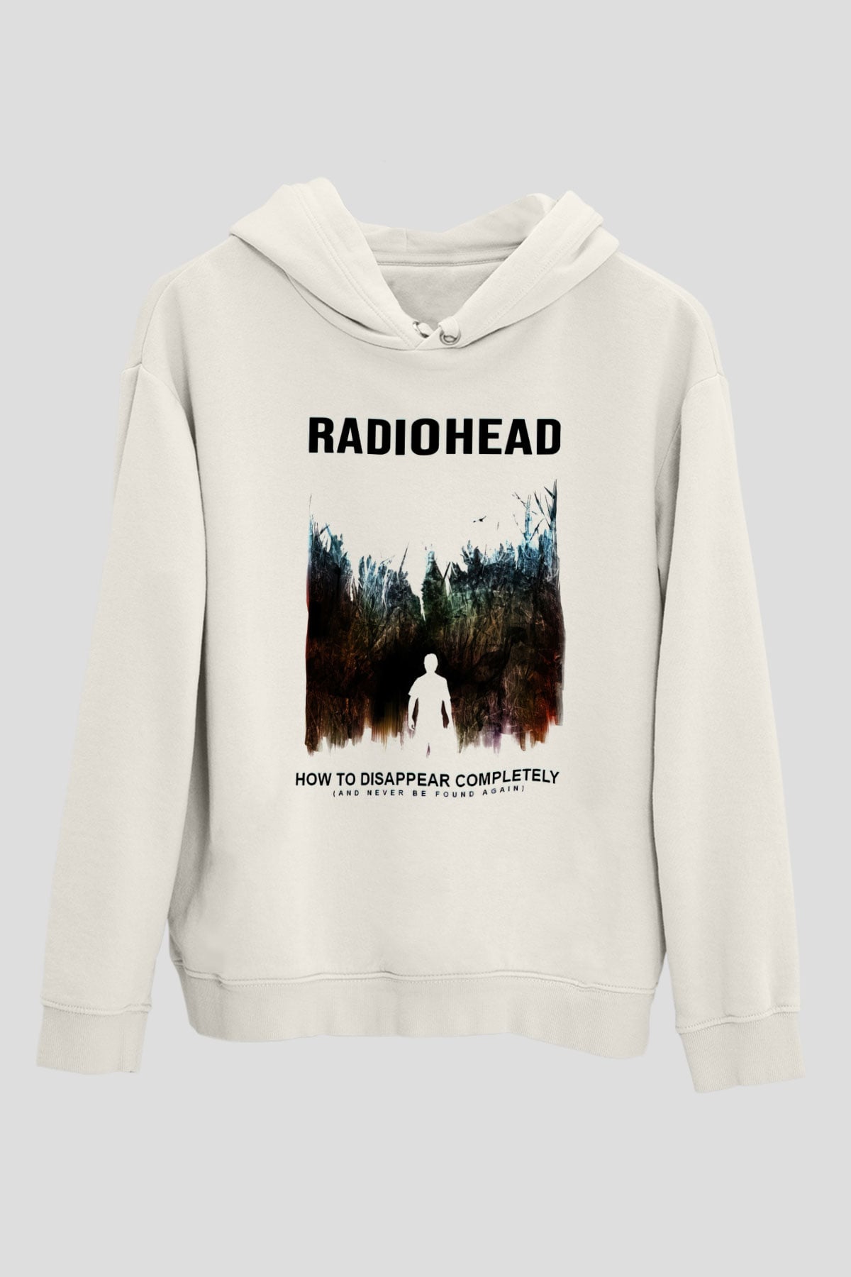 Radiohead Beyaz Unisex Kapşonlu Sweatshirt