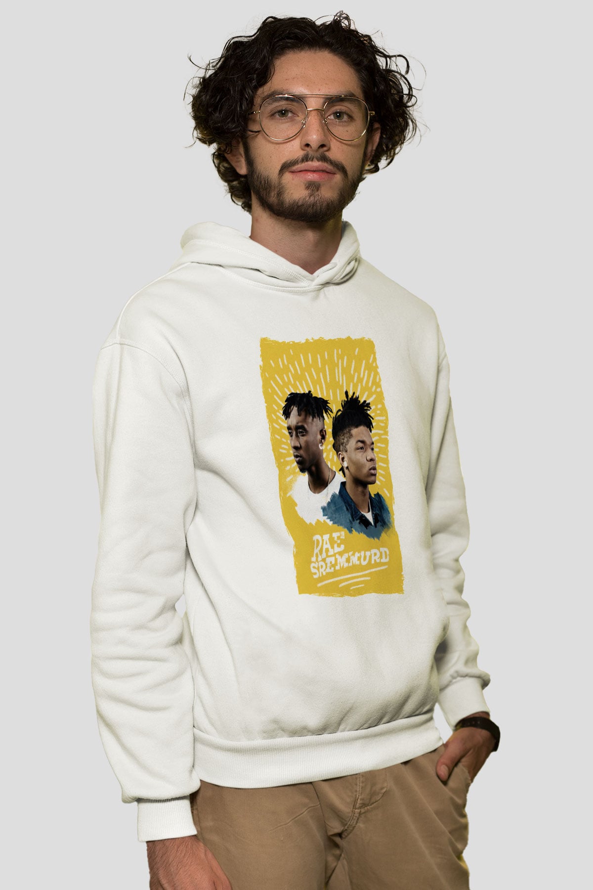Rae Sremmurd Beyaz Unisex Kapüşonlu Sweatshirt