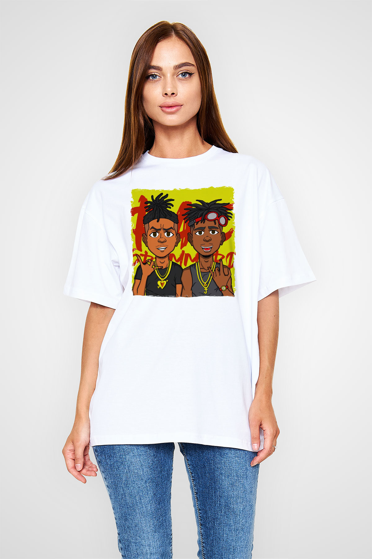 Rae Sremmurd Beyaz Unisex Tişört T-Shirt - TişörtFabrikası