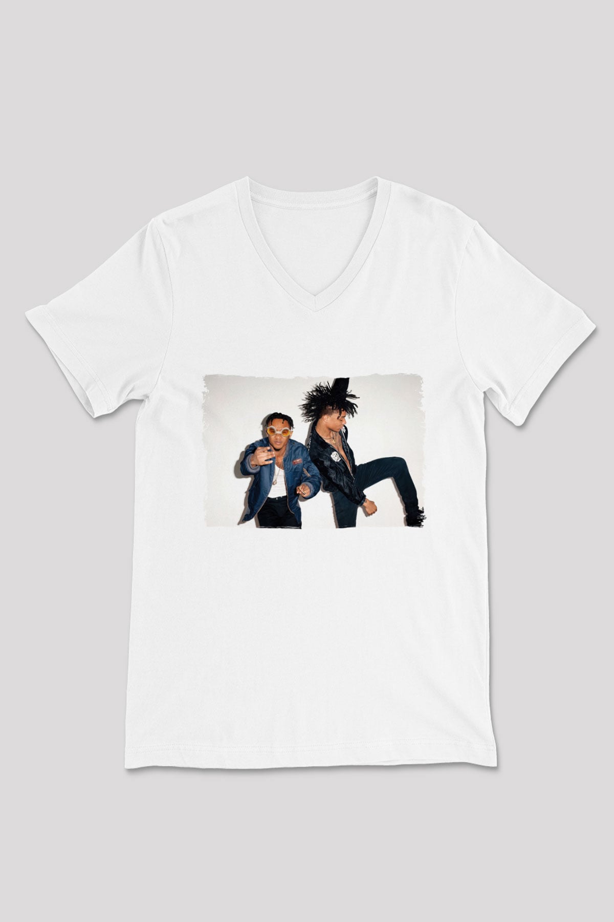 Rae Sremmurd Beyaz Unisex V Yaka Tişört
