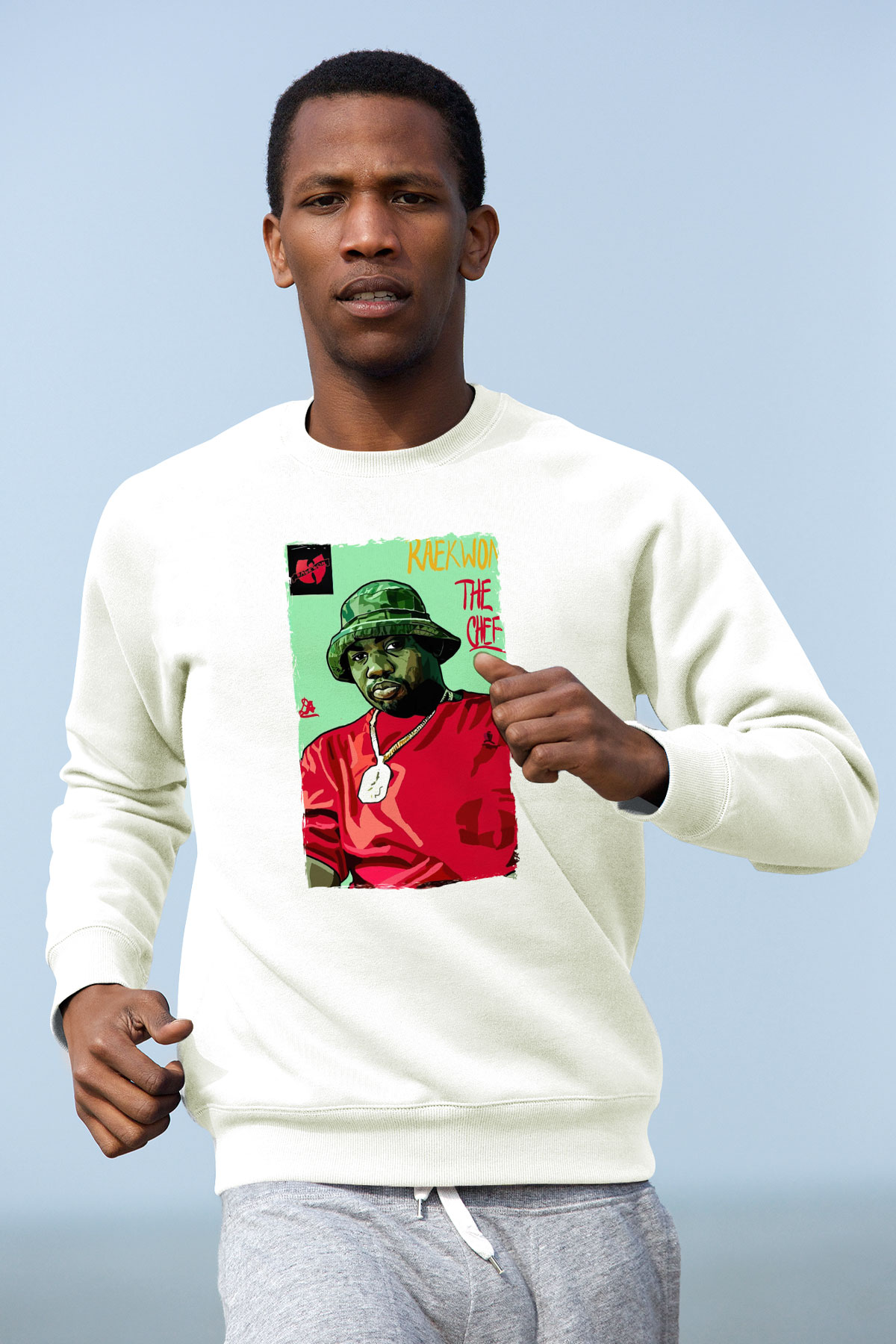 Raekwon Beyaz Unisex Sweatshirt
