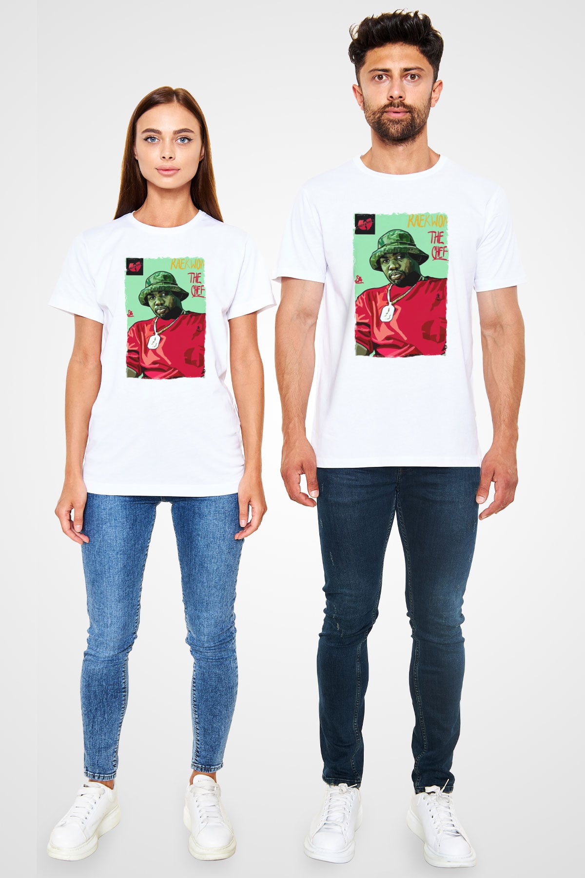 Raekwon Beyaz Unisex Tişört T-Shirt - TişörtFabrikası