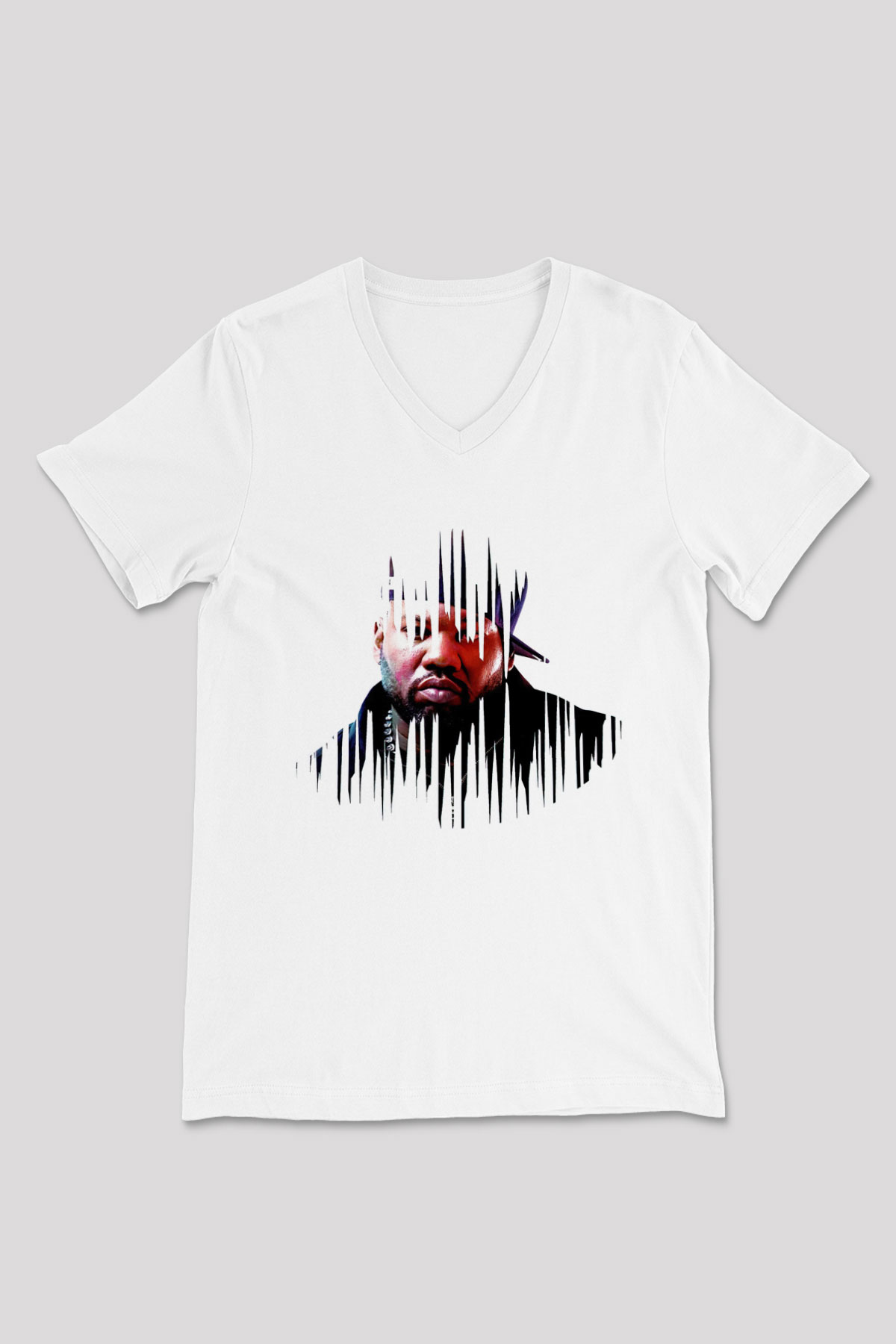 Raekwon Beyaz Unisex V Yaka Tişört