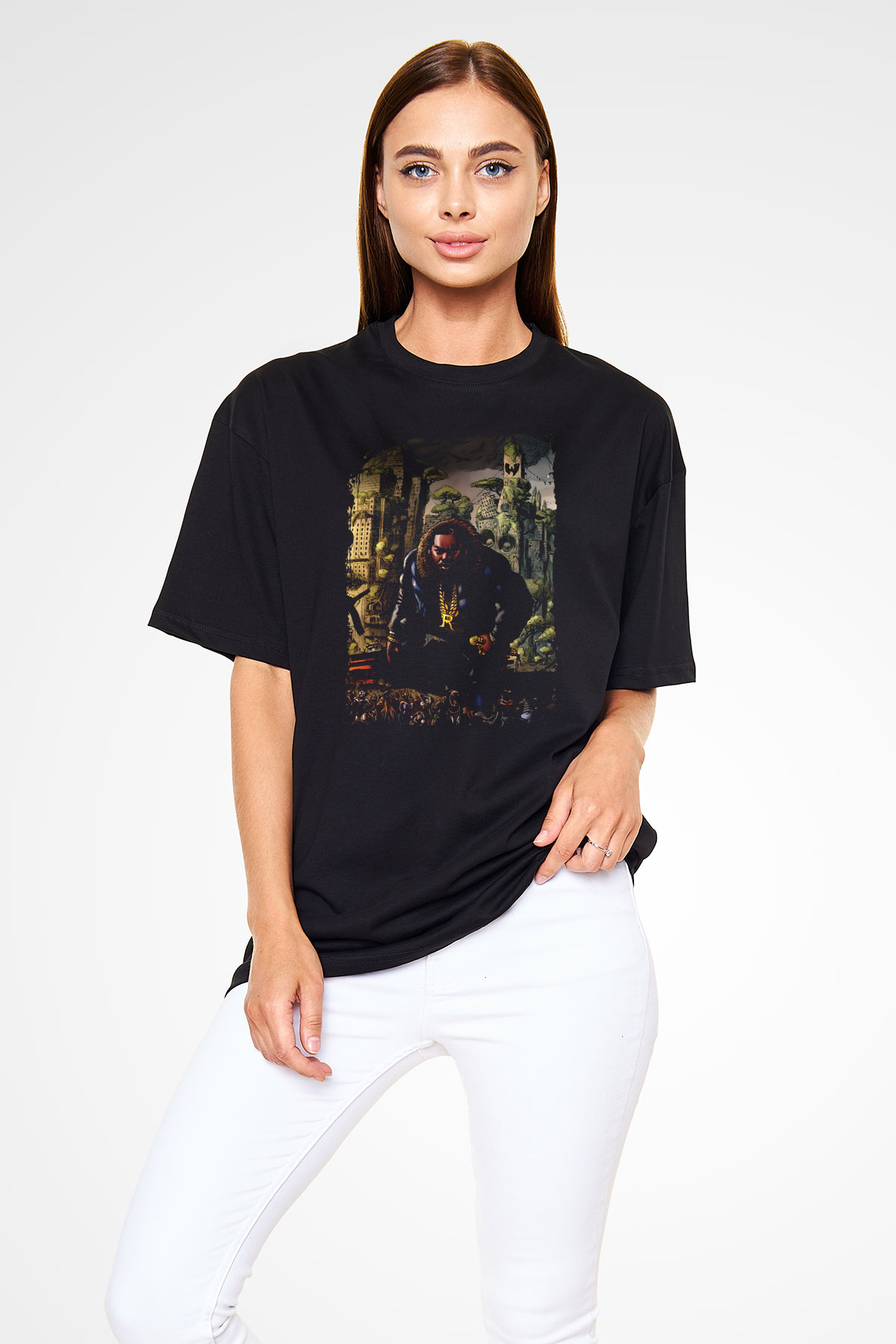 Raekwon Siyah Unisex Tişört T-Shirt - TişörtFabrikası
