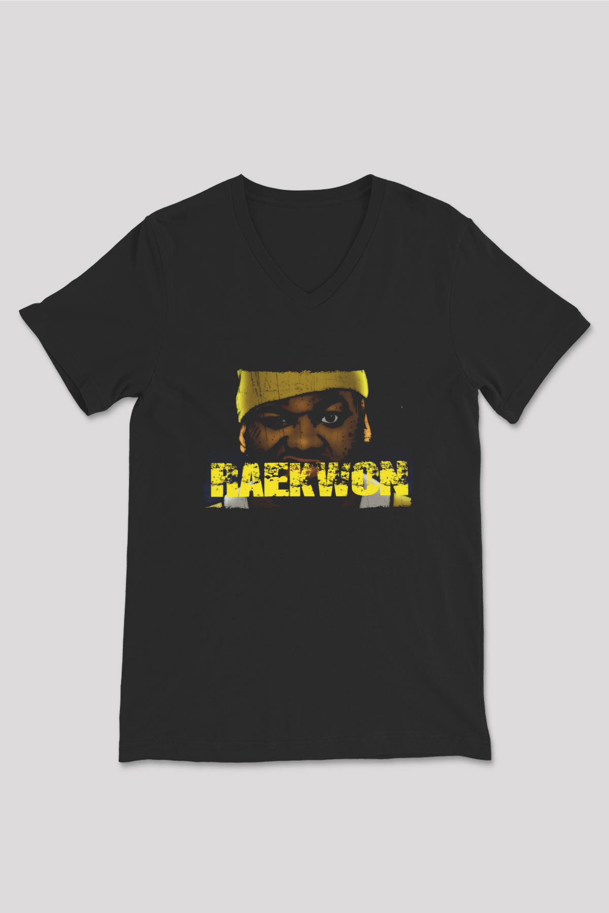 Raekwon Siyah Unisex V Yaka Tişört