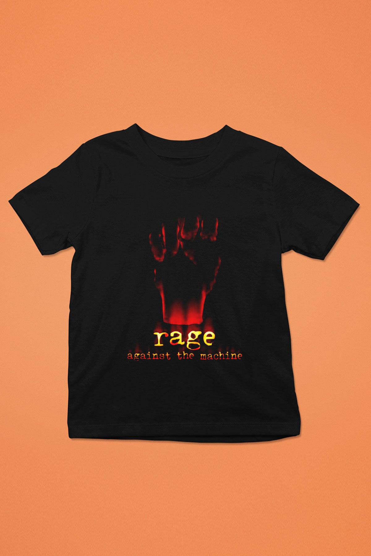 Rage Against the Machine Baskılı Siyah Unisex Çocuk Tişört
