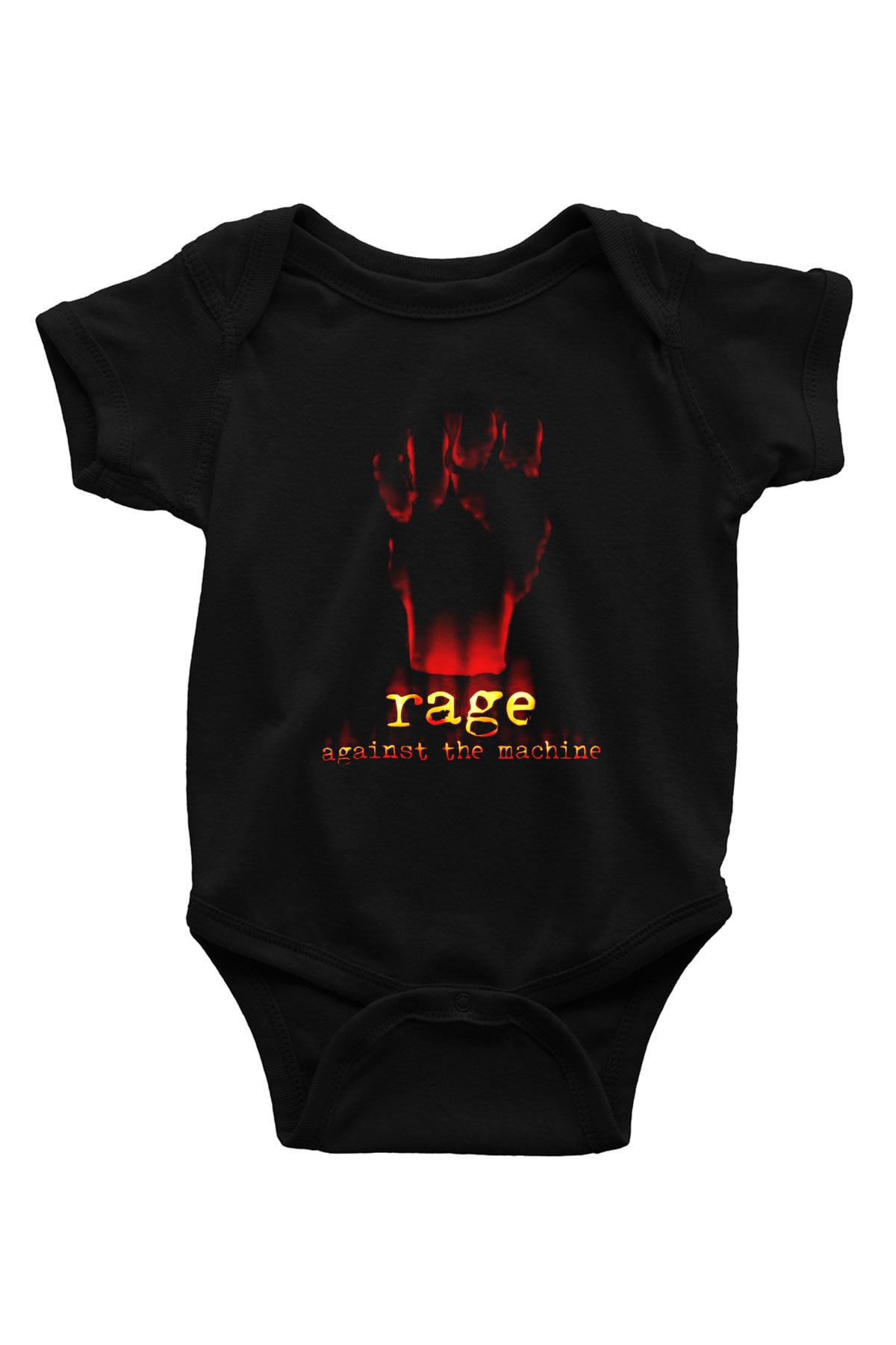 Rage Against the Machine Baskılı Siyah Bebek Body - Zıbın