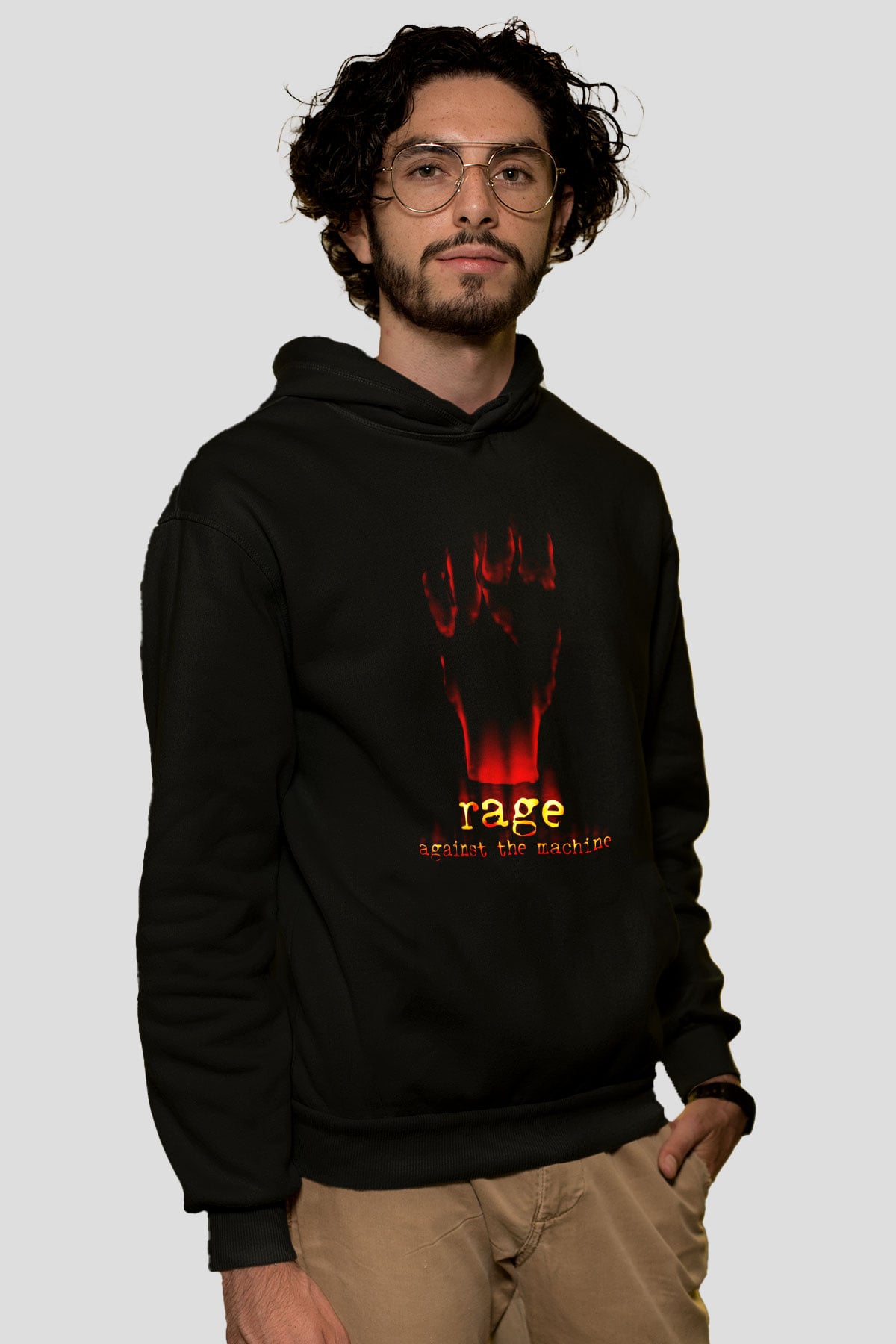 Rage Against the Machine Siyah Unisex Hoodie