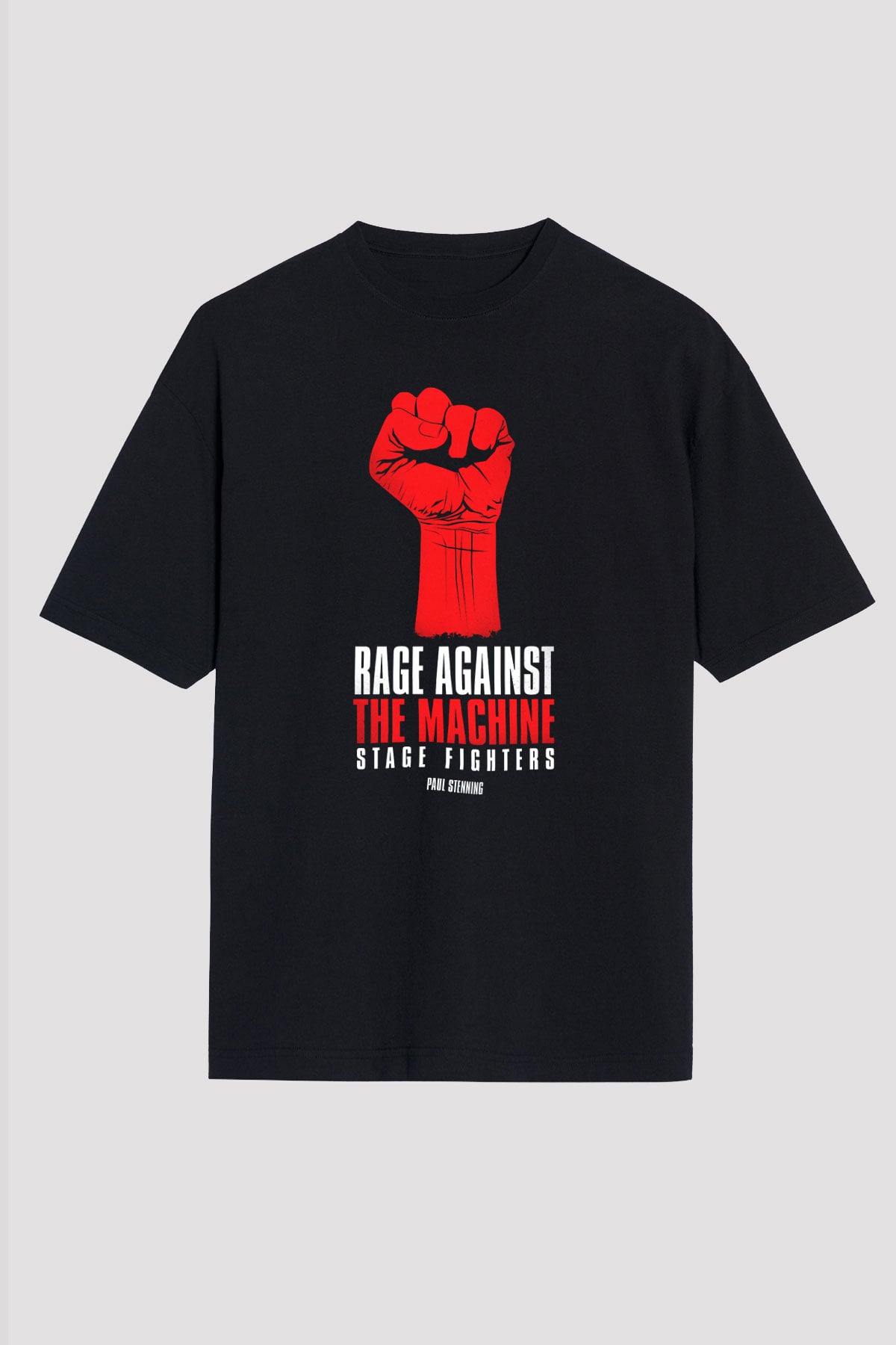 Rage Against the Machine Siyah Unisex Oversize Tişört T-Shirt