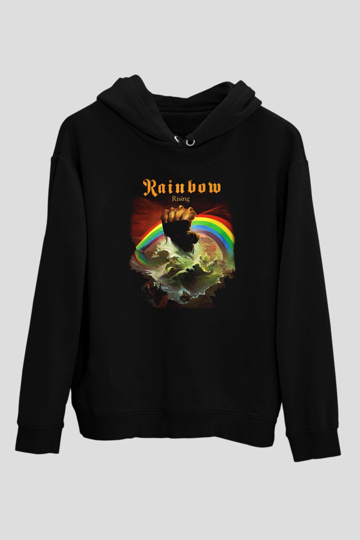 Rainbow Siyah Unisex Hoodie