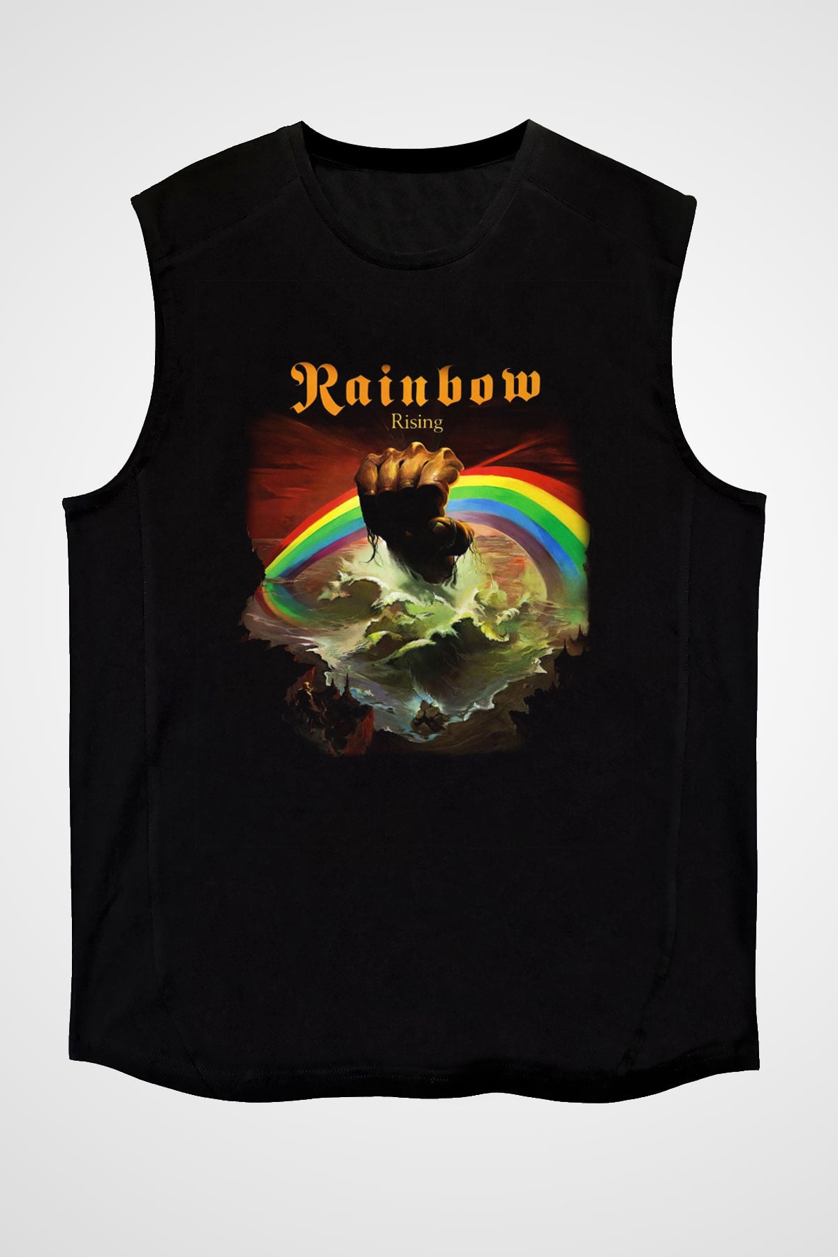 Rainbow Siyah Unisex Kolsuz Tişört