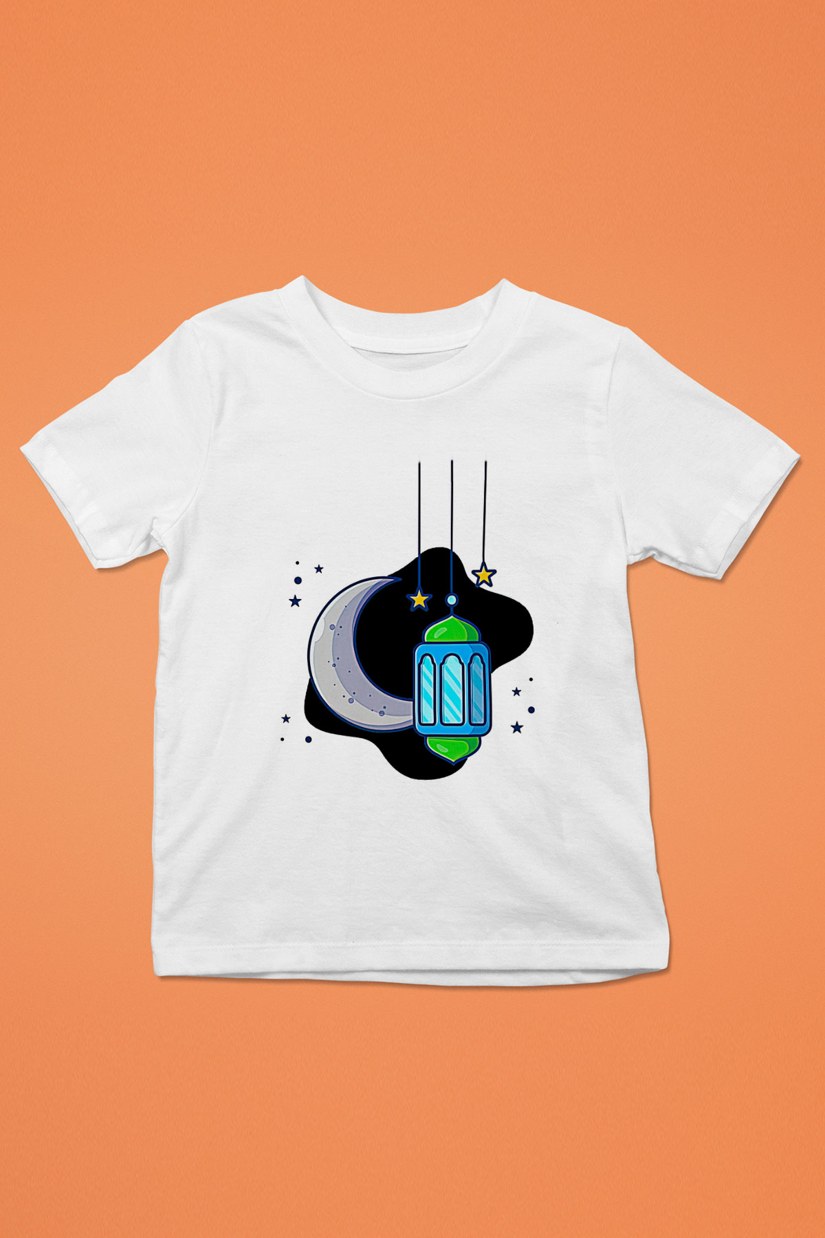 Ramazan Bayramı Baskılı Beyaz Unisex Beyaz Çocuk Tişört - Tshirt