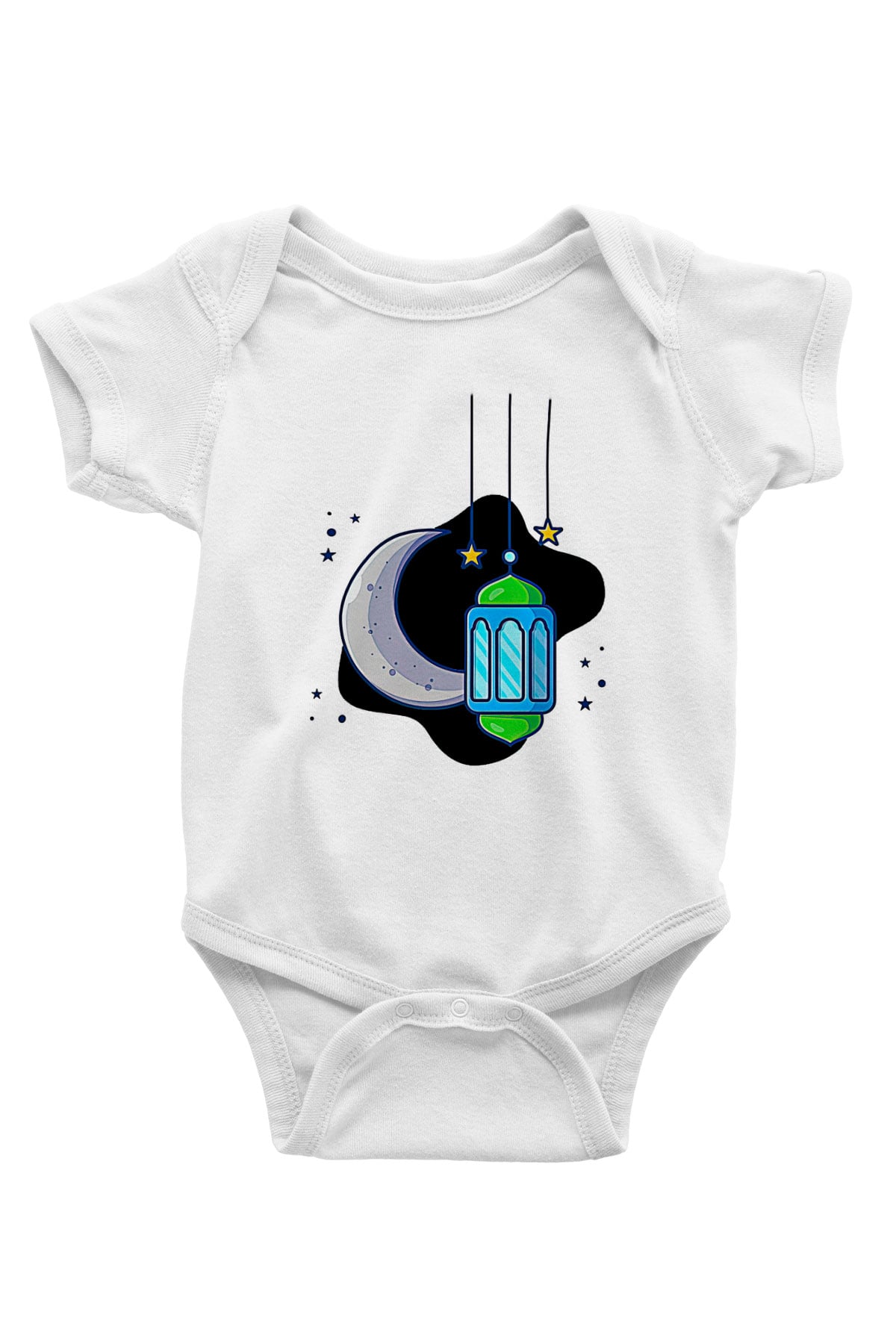 Ramazan Bayramı Baskılı Beyaz Unisex Bebek Body - Zıbın