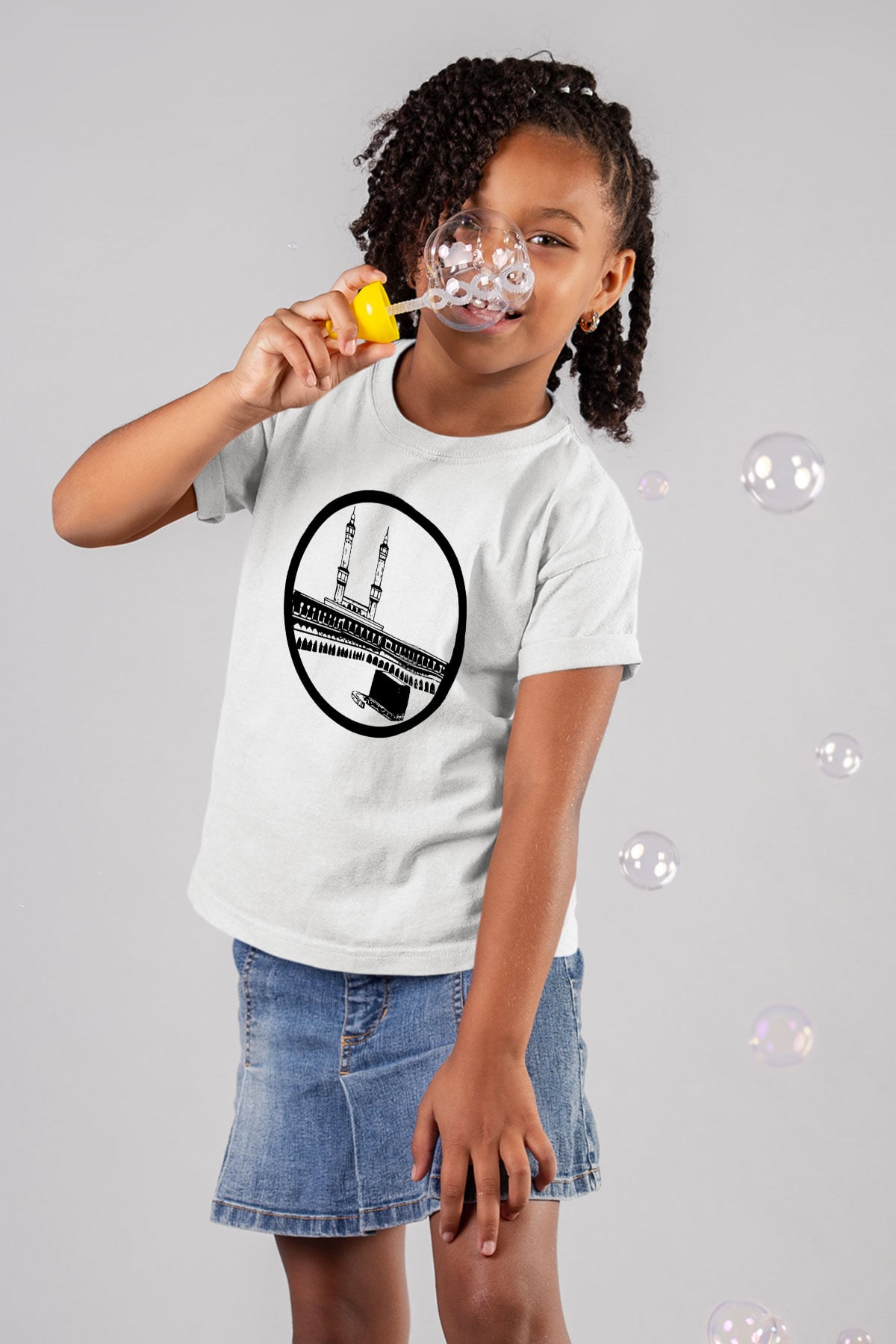 Ramazan Bayramı Baskılı Beyaz Unisex Beyaz Çocuk Tişört - Tshirt