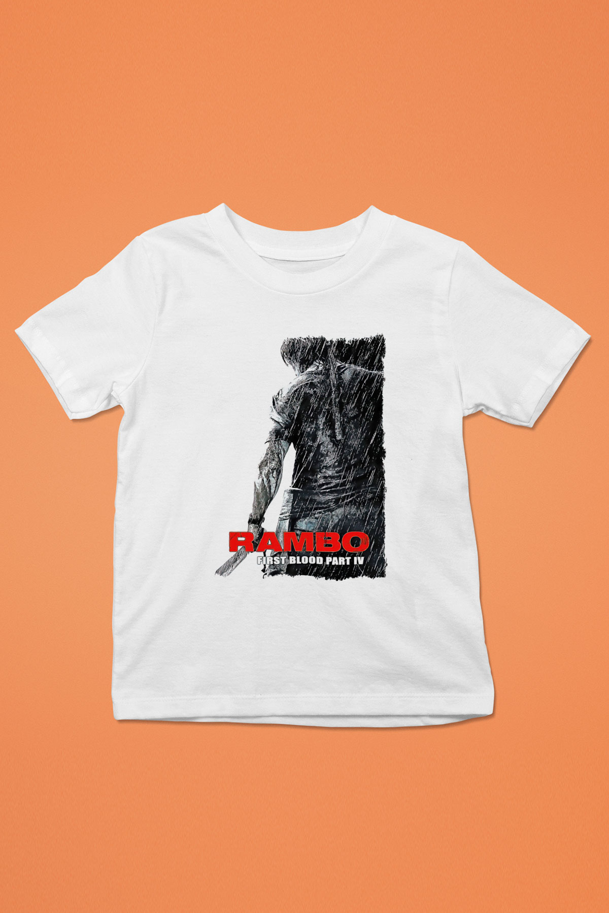 Rambo Beyaz Unisex Çocuk Tişört