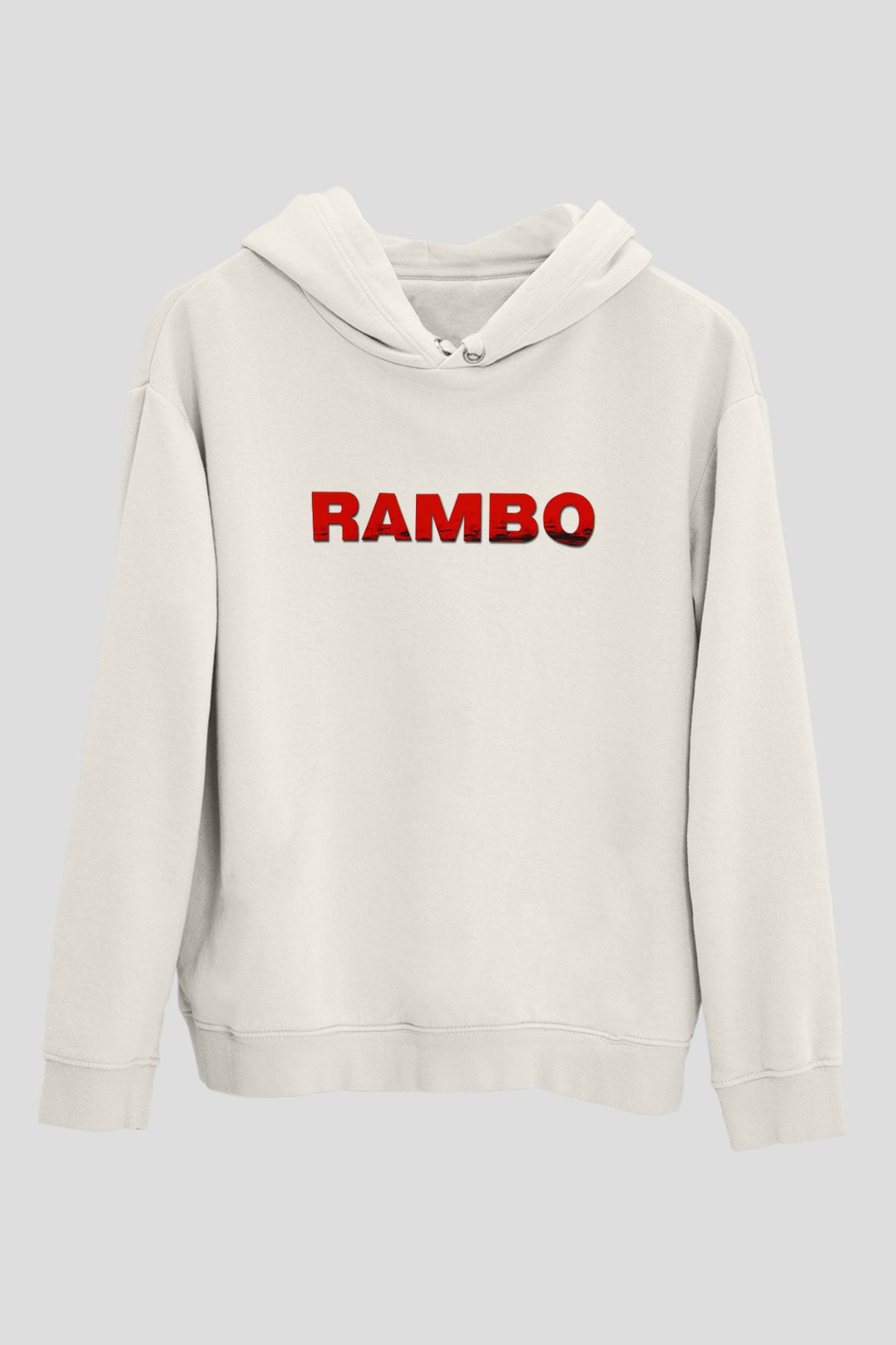 Rambo Beyaz Unisex Hoodie