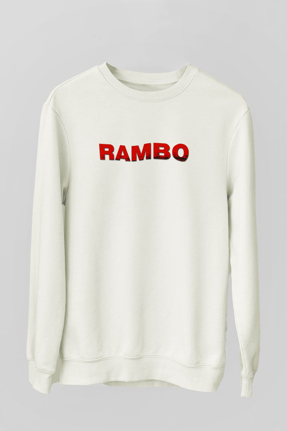 Rambo Beyaz Unisex Sweatshirt