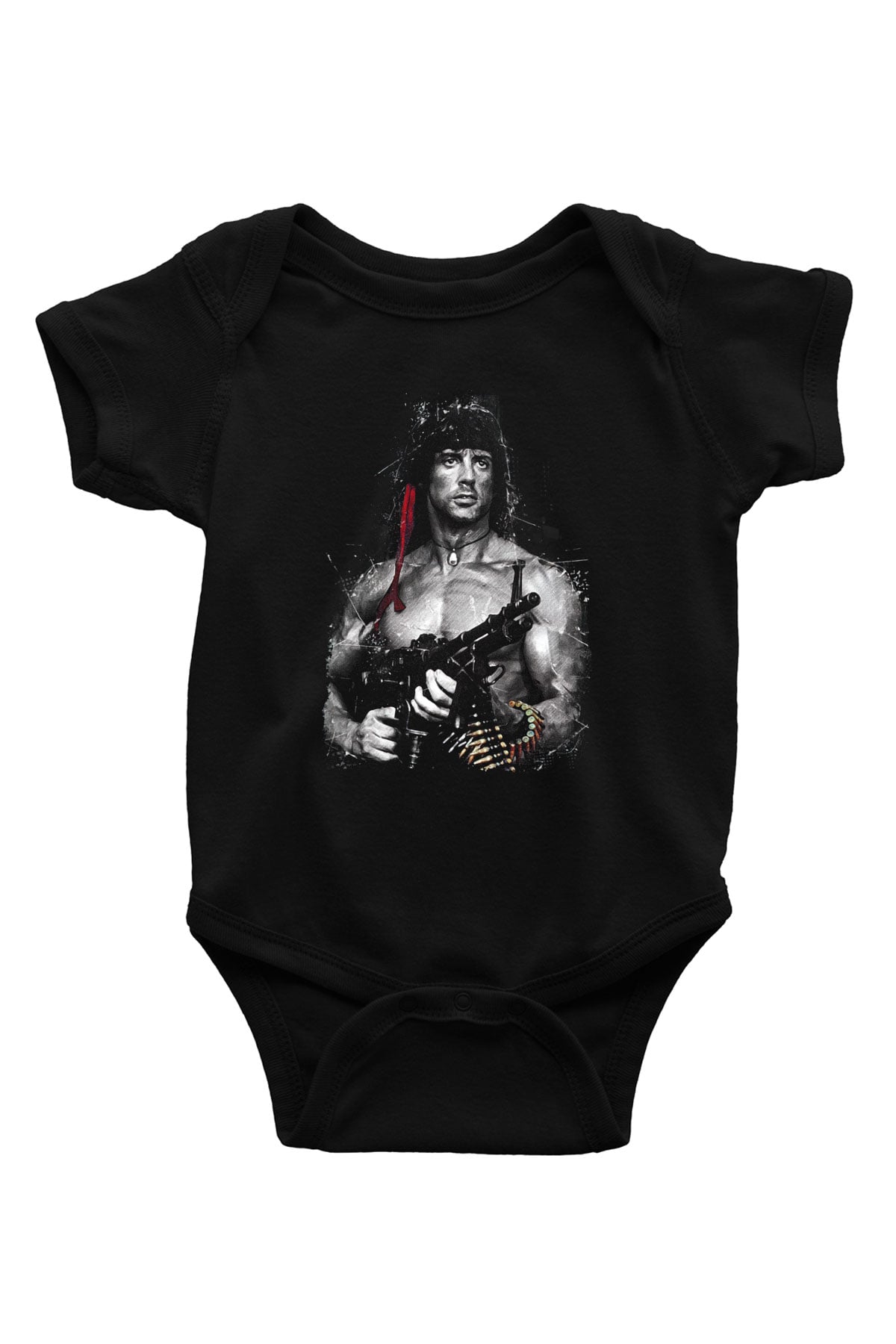 Rambo Siyah Bebek Body - Zıbın