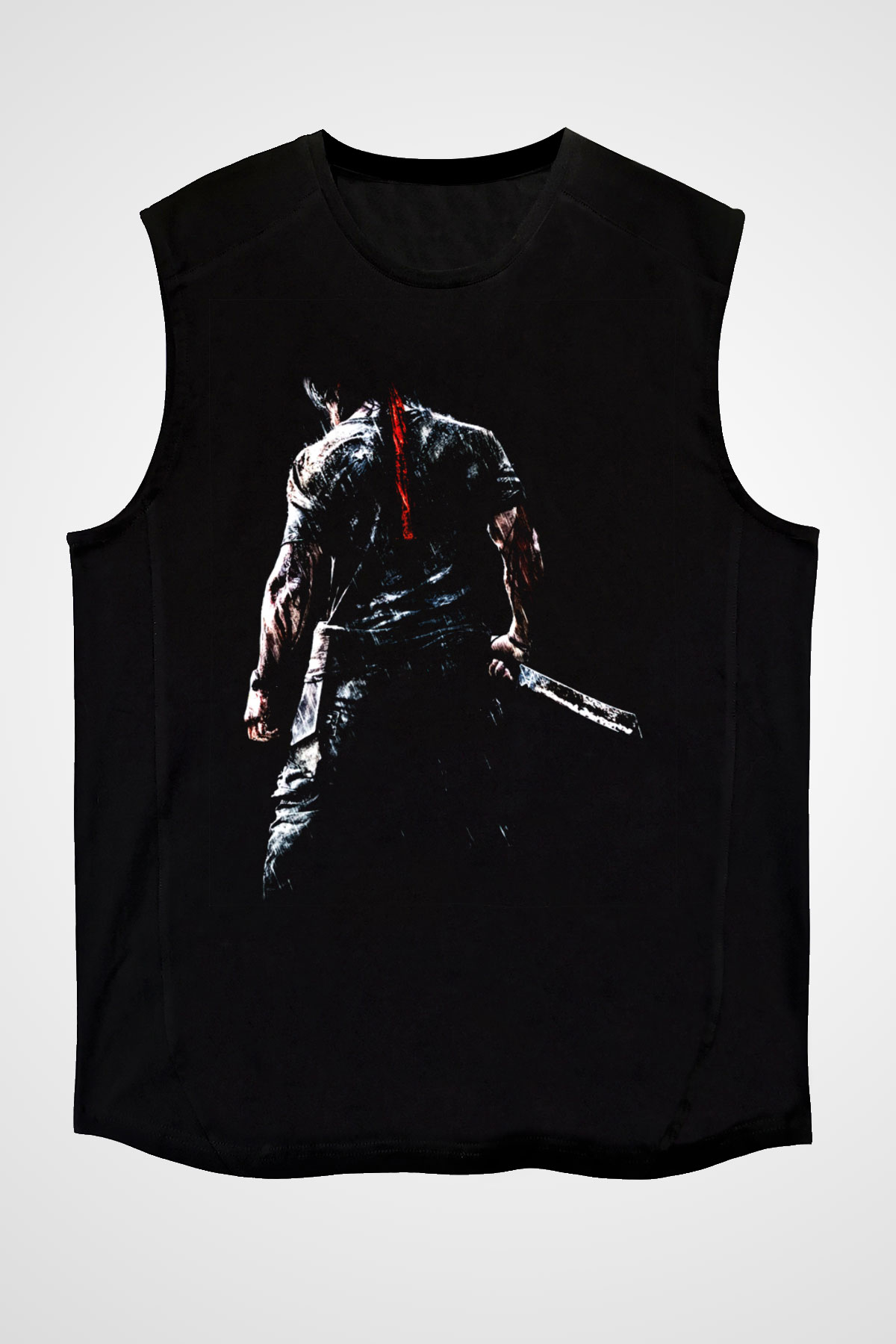 Rambo Siyah Unisex Kolsuz Tişört