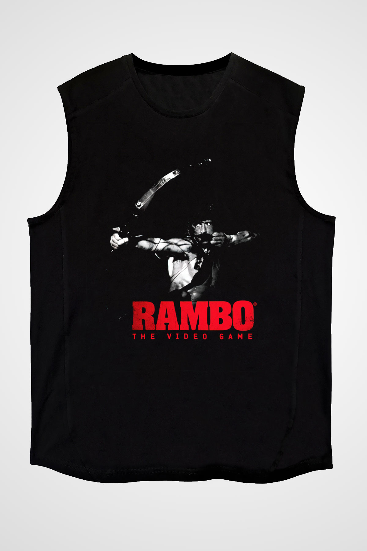 Rambo Siyah Unisex Kolsuz Tişört