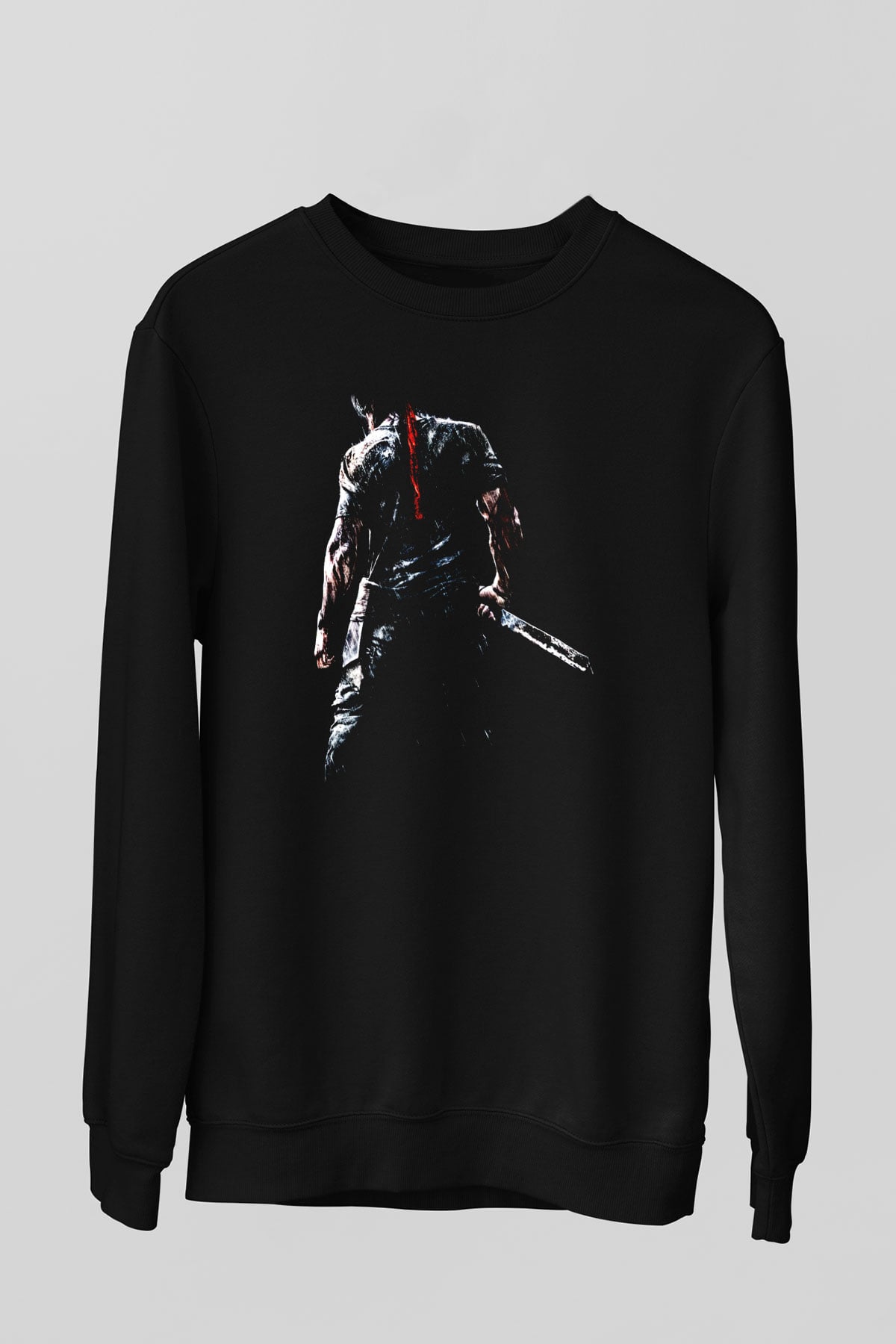 Rambo Siyah Unisex Sweatshirt