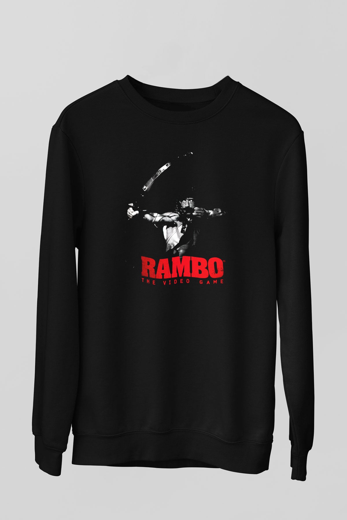 Rambo Siyah Unisex Sweatshirt