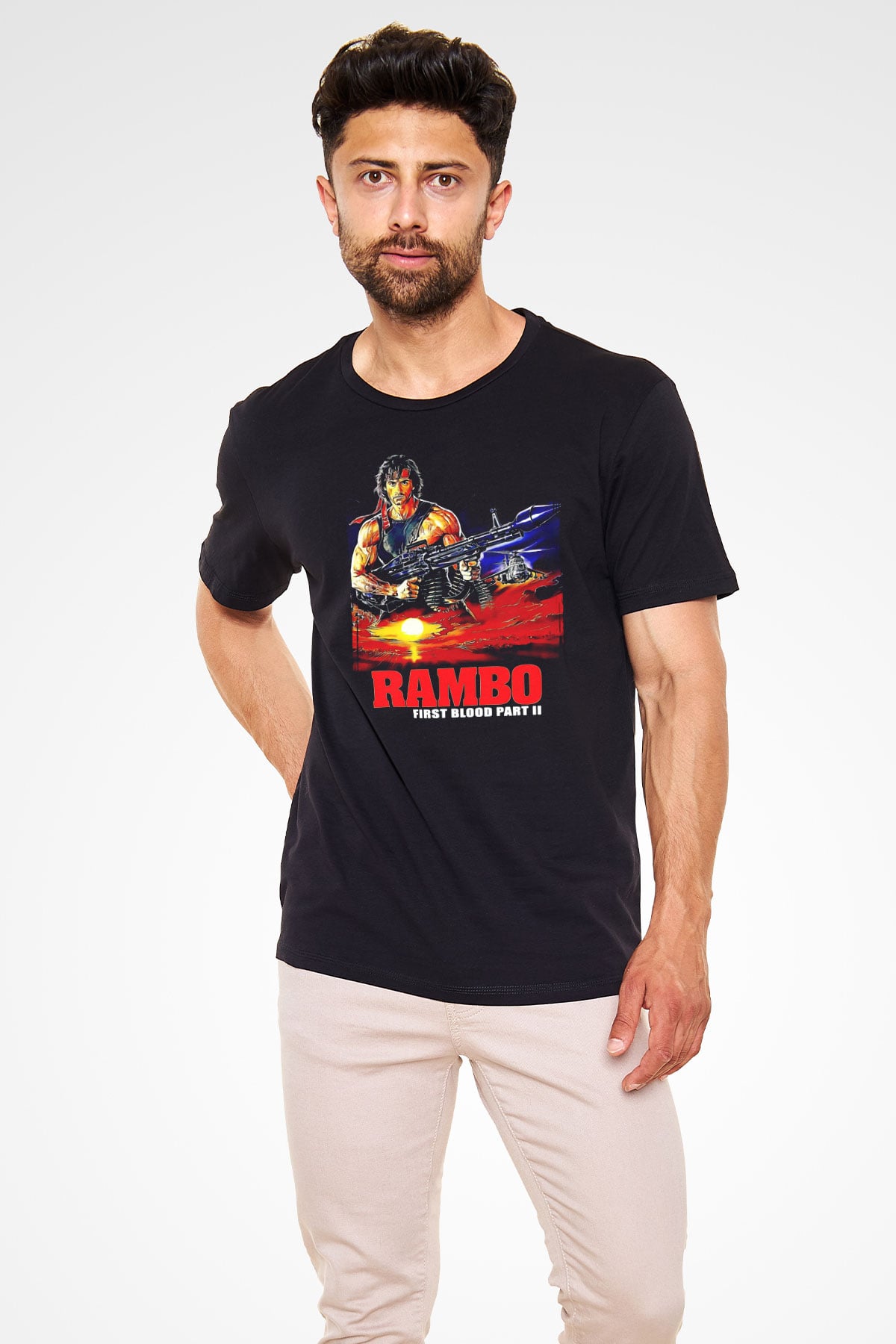 Rambo Siyah Unisex Tişört