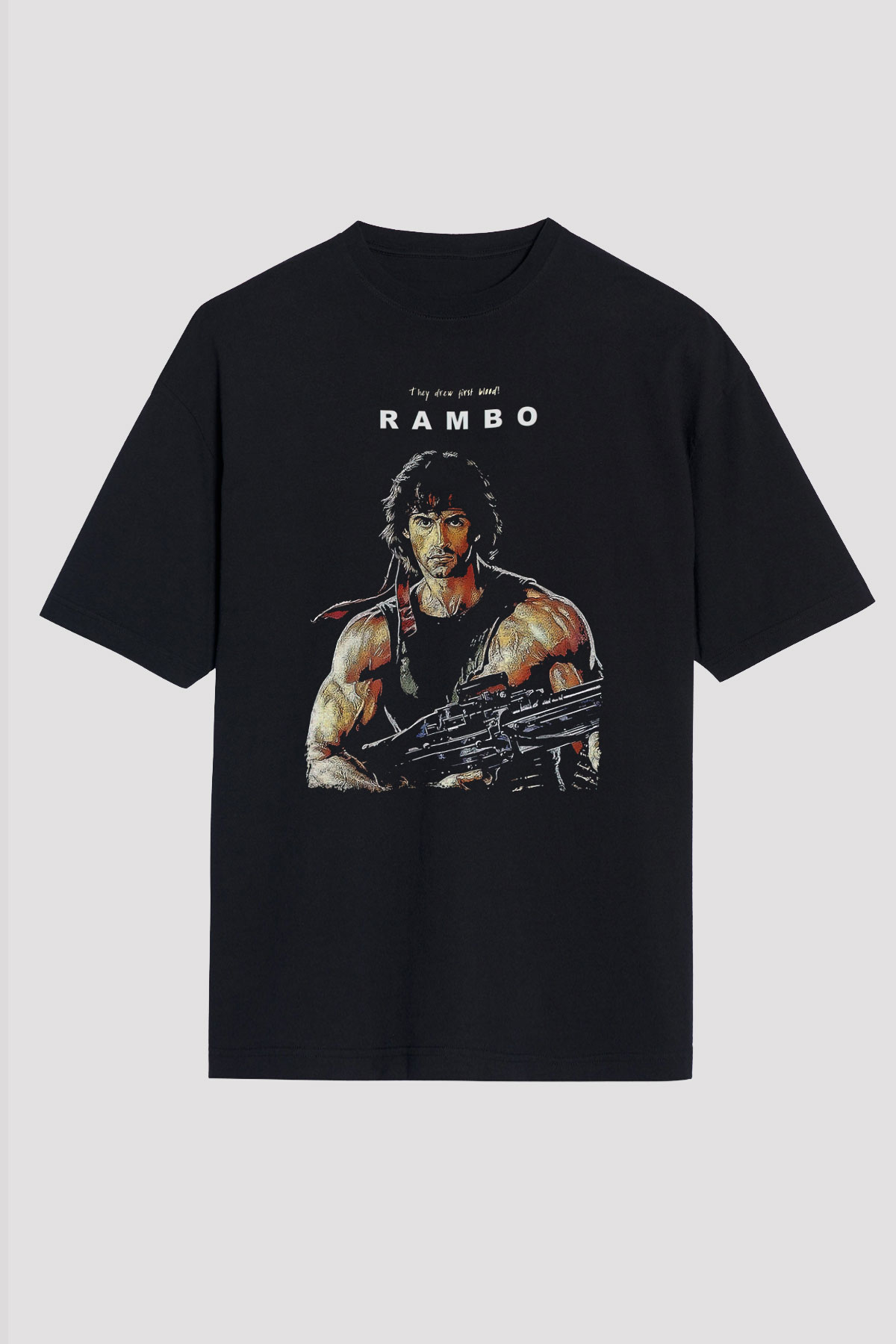 Rambo Siyah Unisex Tişört T-Shirt