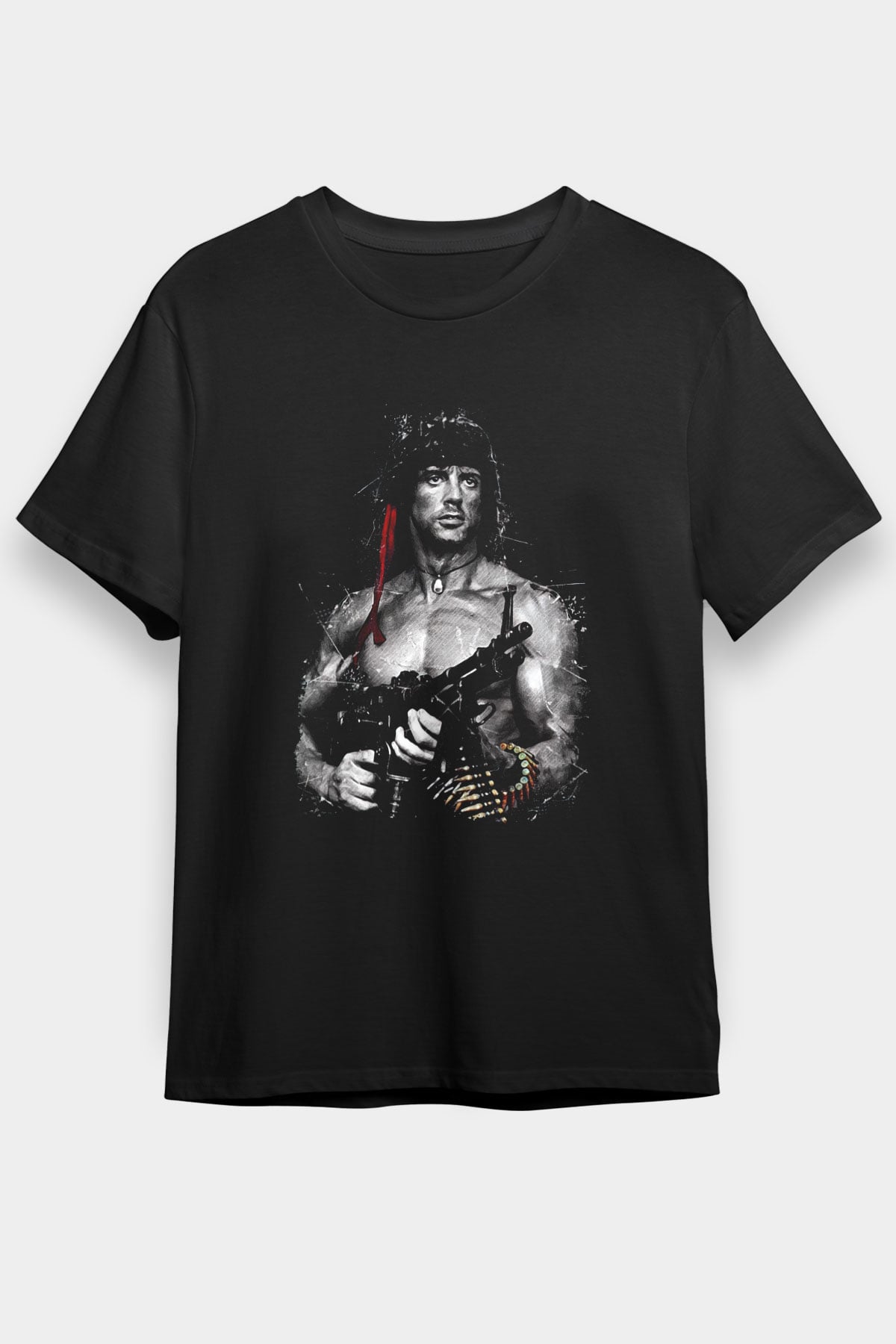 Rambo Siyah Unisex Tişört T-Shirt