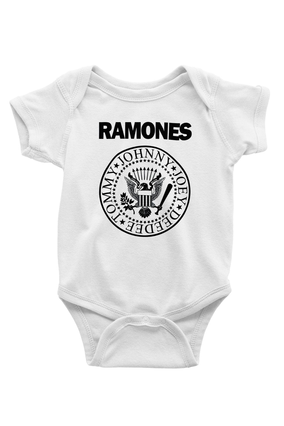 Ramones Baskılı Beyaz Unisex Bebek Body - Zıbın