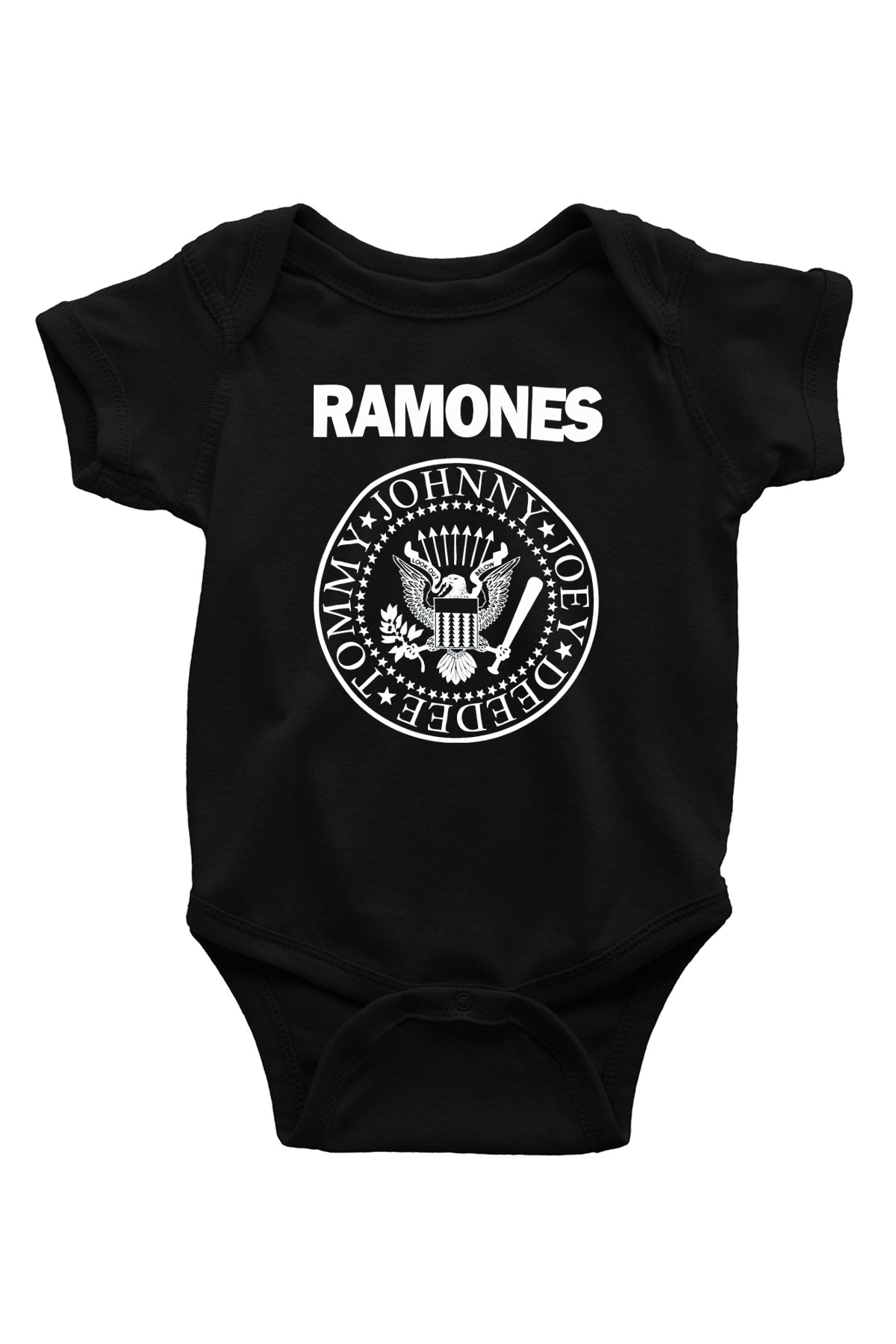 Ramones Baskılı Siyah Bebek Body - Zıbın