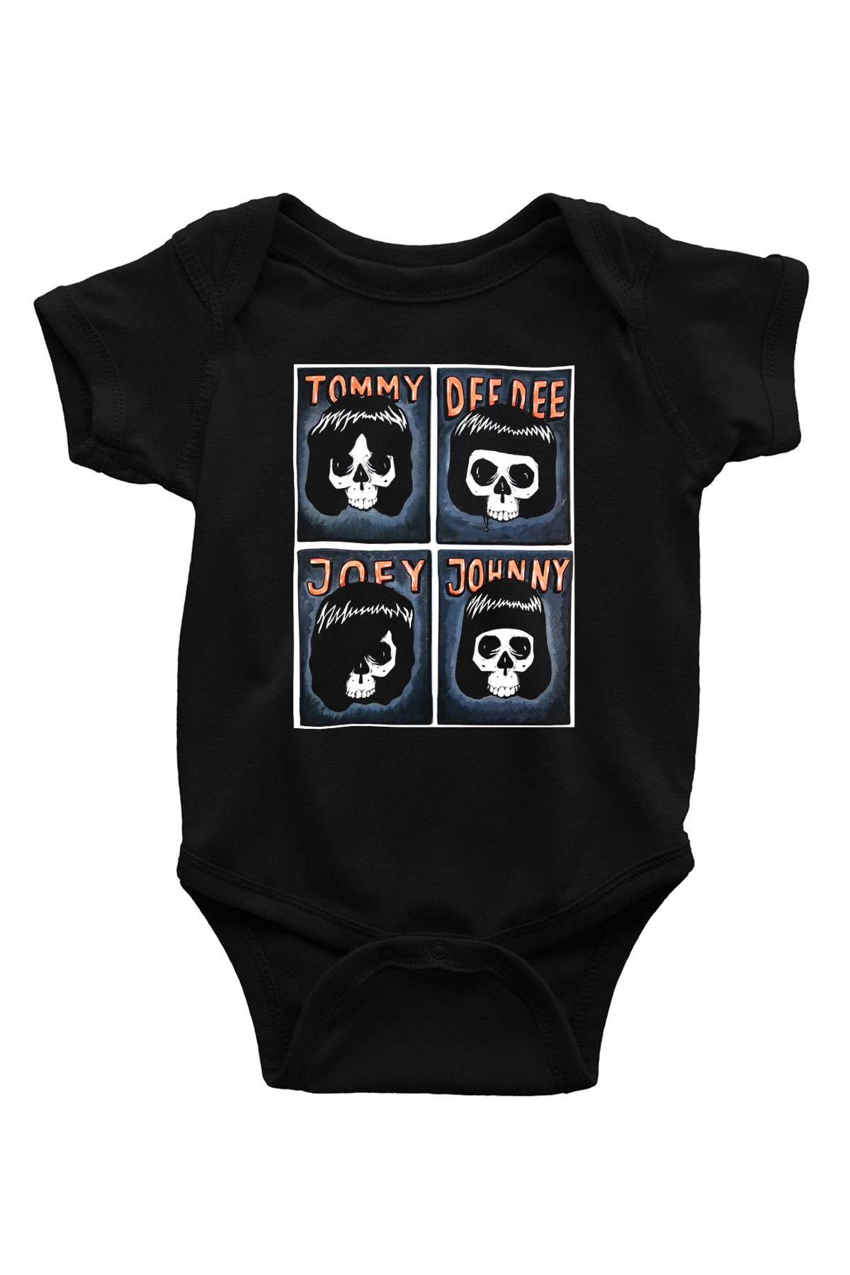 Ramones Baskılı Siyah Bebek Body - Zıbın