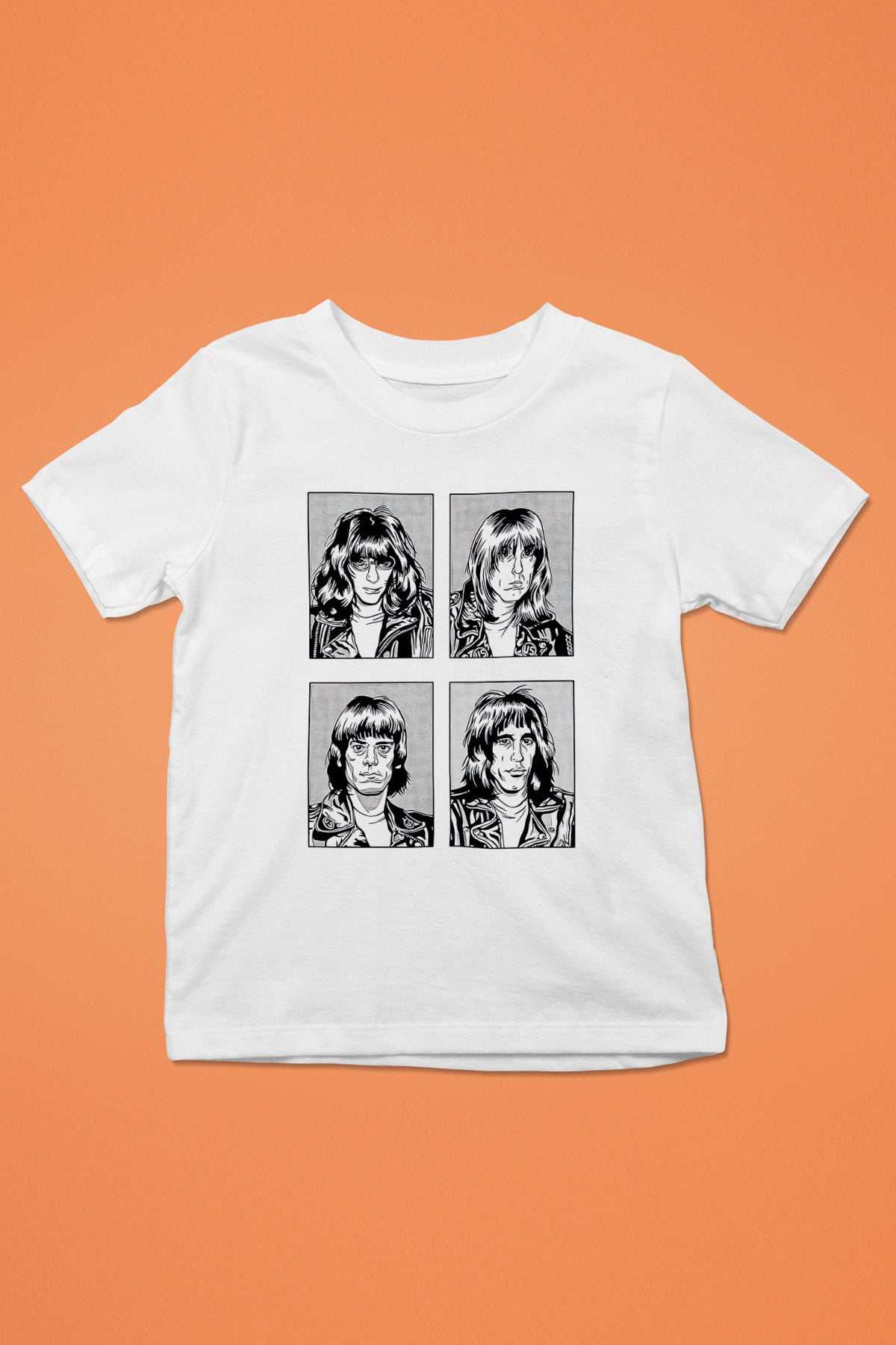 Ramones Beyaz Unisex Çocuk Tişört