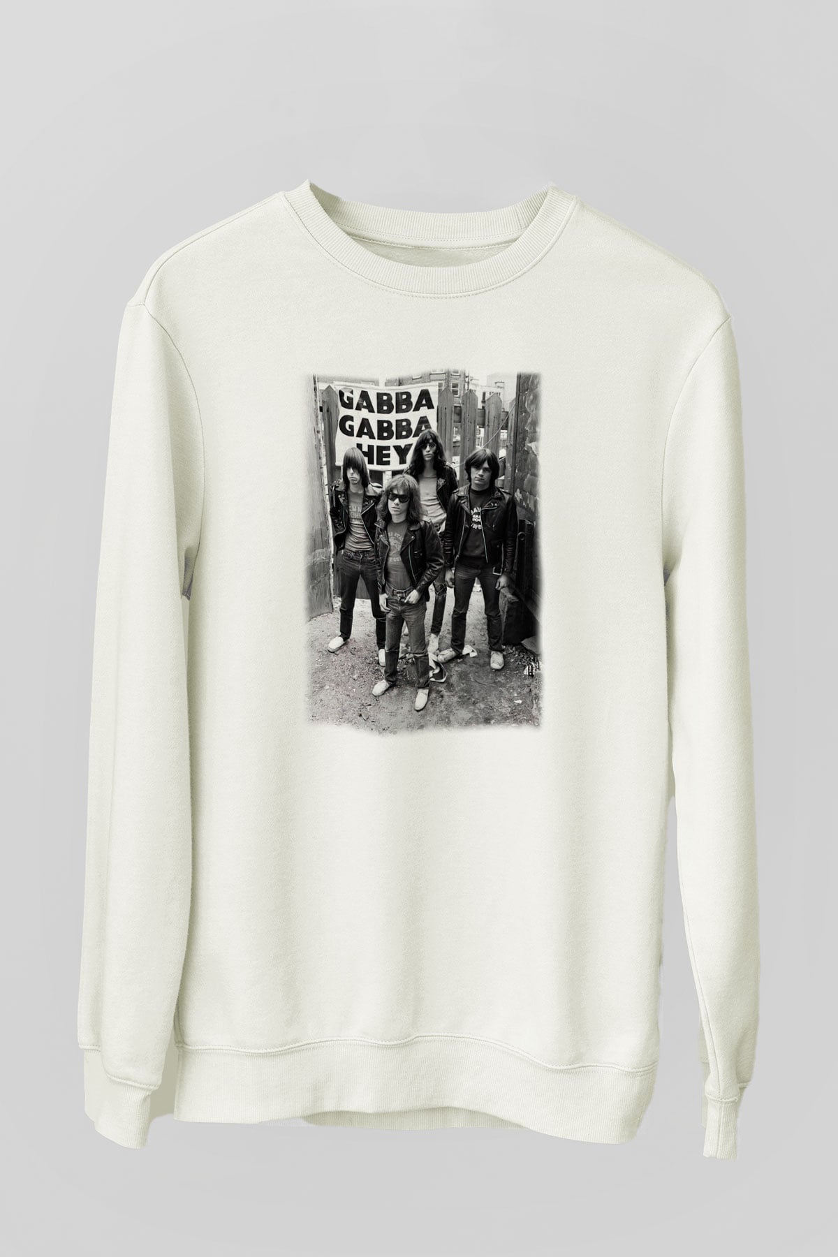 Ramones Beyaz Unisex Sweatshirt