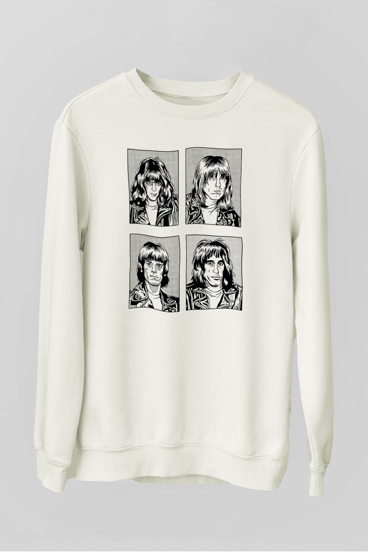 Ramones Beyaz Unisex Sweatshirt