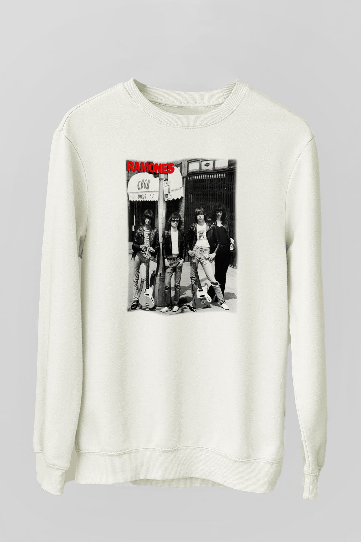 Ramones Beyaz Unisex Sweatshirt