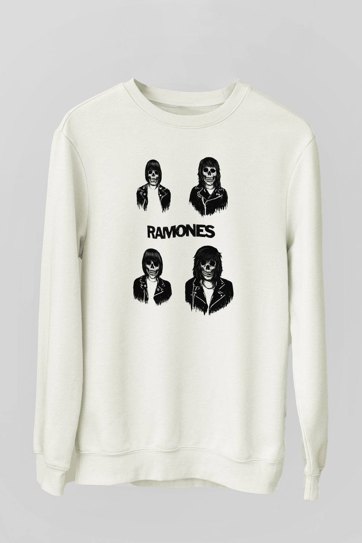 Ramones Beyaz Unisex Sweatshirt