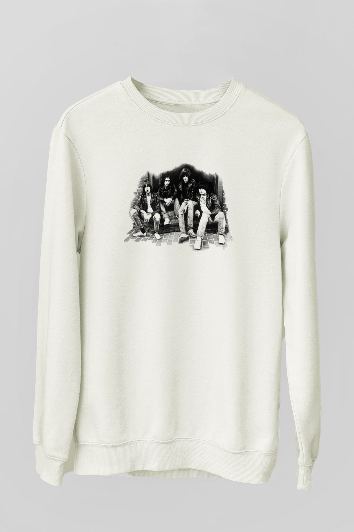 Ramones Beyaz Unisex Sweatshirt
