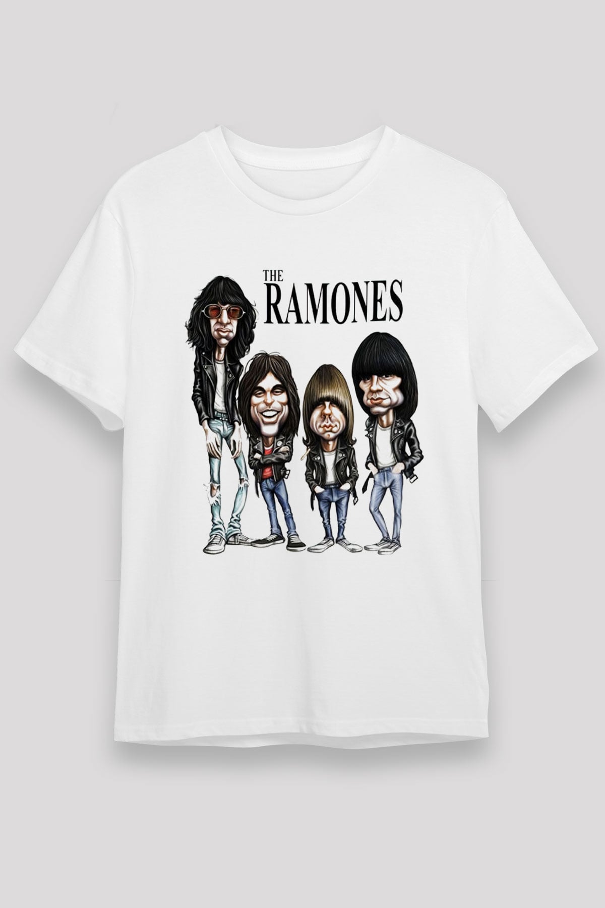 Ramones Beyaz Unisex Tişört T-Shirt - TişörtFabrikası