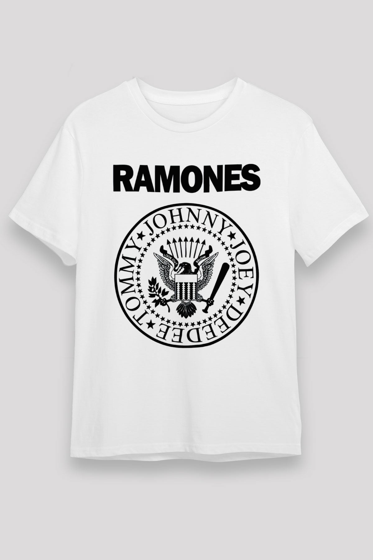 Ramones Beyaz Unisex Tişört T-Shirt - TişörtFabrikası
