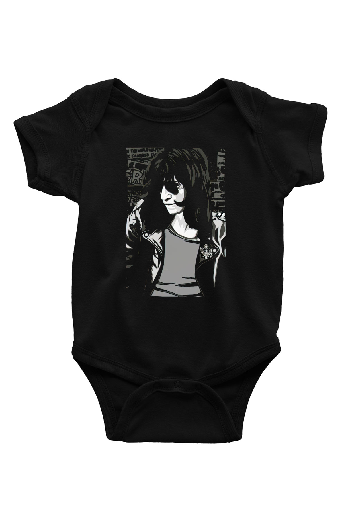 Ramones Siyah Bebek Body - Zıbın